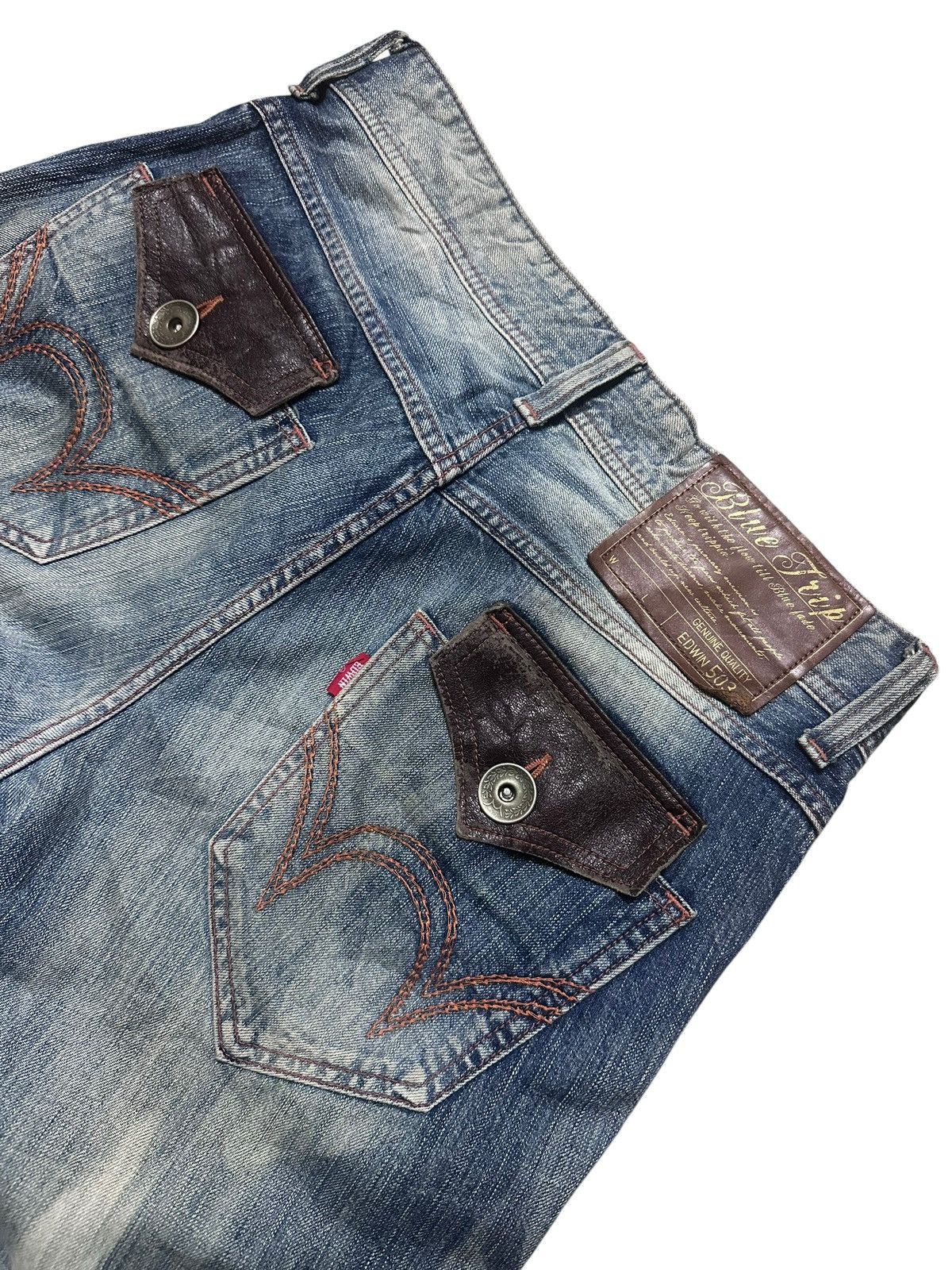 Edwin × If Six Was Nine × Le Grande Bleu (L.G.B.) RARE ‼️ Edwin 503 Blue Trip Mud Wash Denim Jeans Size US 32 / EU 48 - 5 Thumbnail