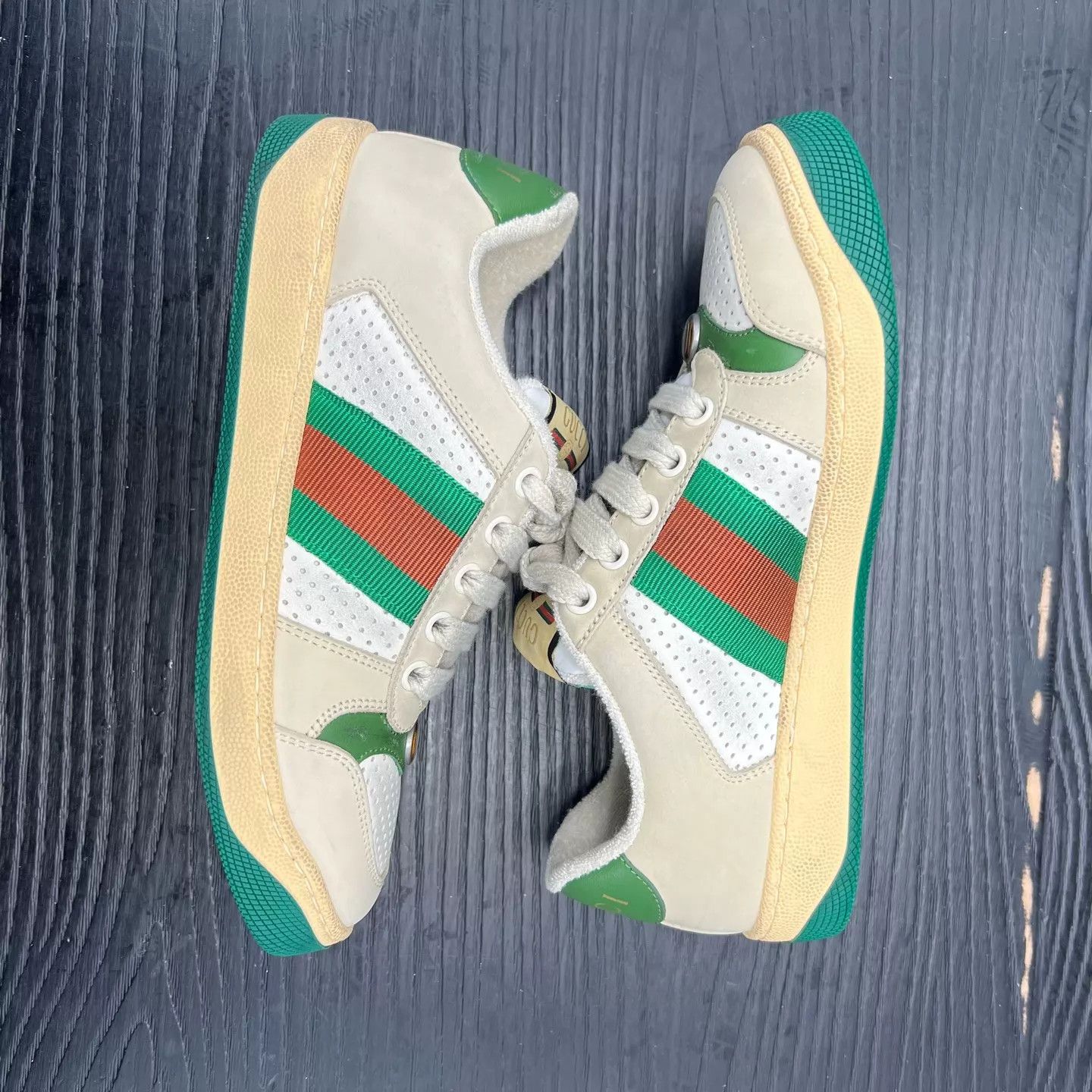 Gucci Women's Gucci Rhyton Gray Green 35.5 Shoes Size US 5 / IT 35 - 3 Thumbnail