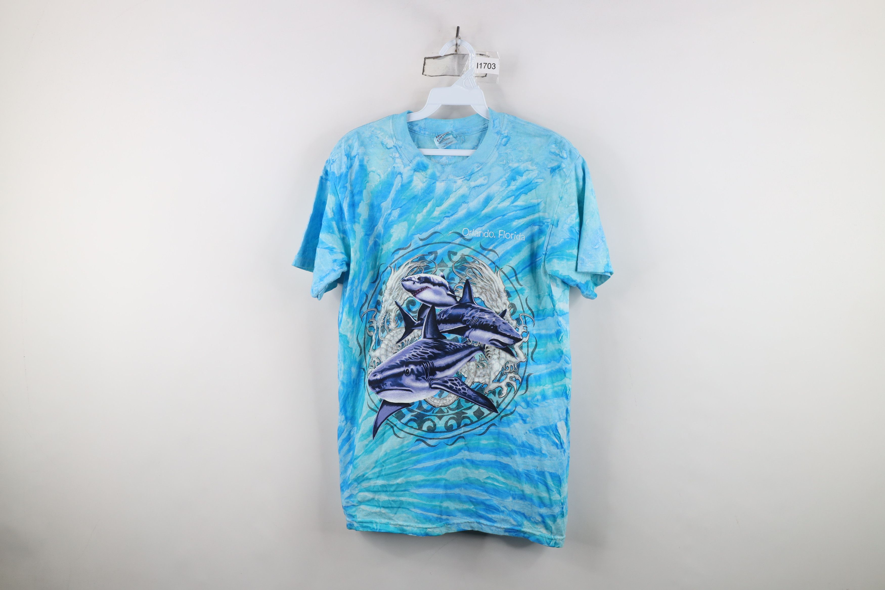Vintage Vintage Y2K Streetwear Dragon Shark Florida T-Shirt Blue Size US S / EU 44-46 / 1 - 1 Thumbnail
