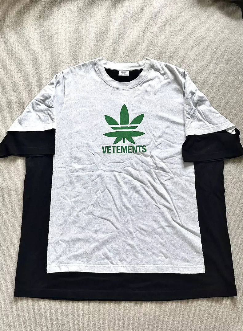 Vetements Vetements Adidas Originals Three Leaf Clover Patchwork Tsh Size US M / EU 48-50 / 2 - 1 Thumbnail