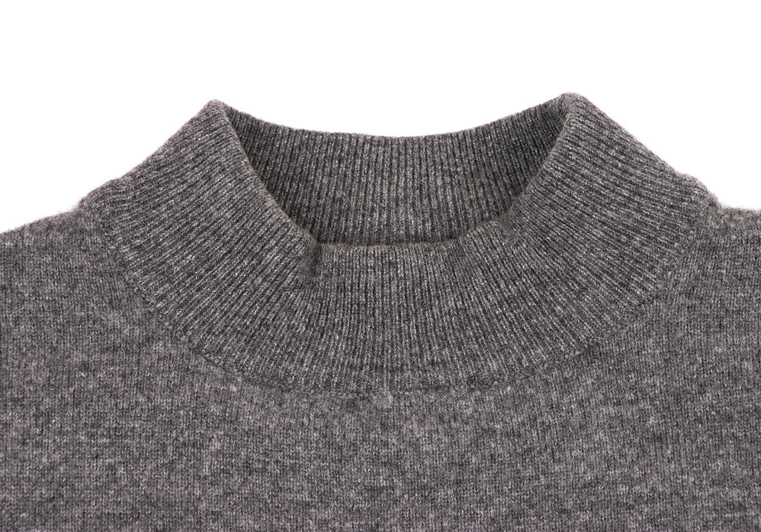 Armani Collezioni Cashmere Blend High Neck Short Sleeve Knit in Gray 48 Size US XXS / EU 40 - 3 Thumbnail