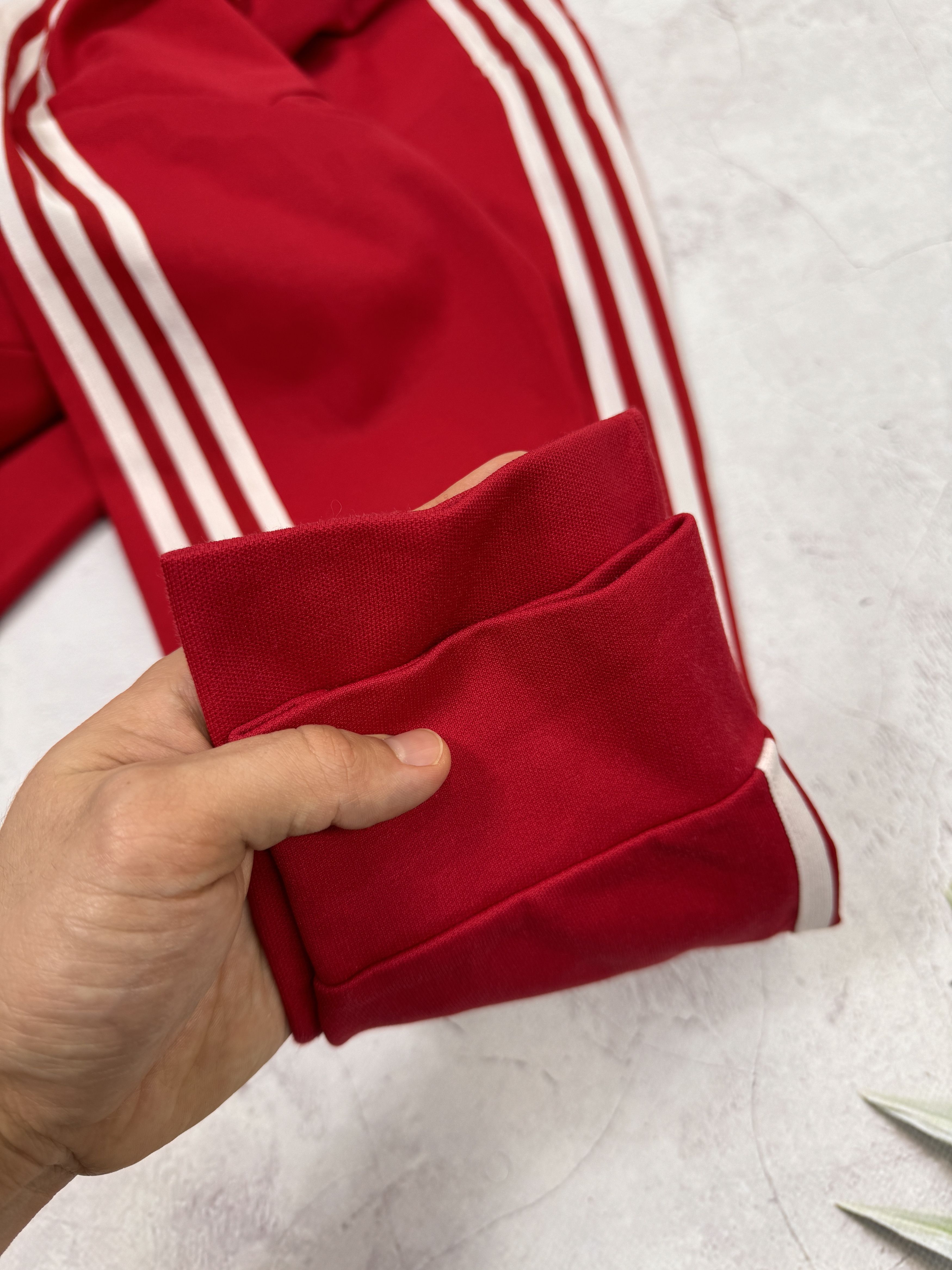 Adidas 80s Adidas Track Jacket HONG KONG Red Color & White Stripes Size US M / EU 48-50 / 2 - 12 Thumbnail
