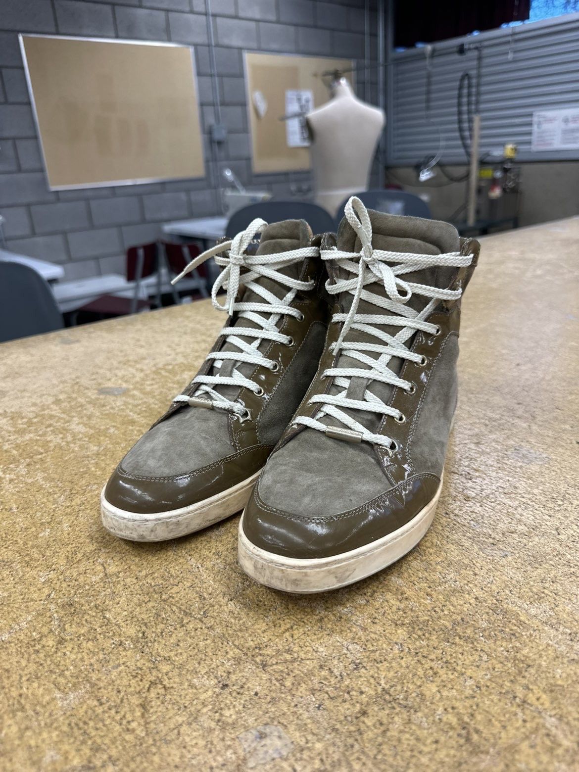 Jimmy Choo Jimmy Choo Suede Hi-Top Sneakers Size US 7 / EU 40 - 1 Thumbnail