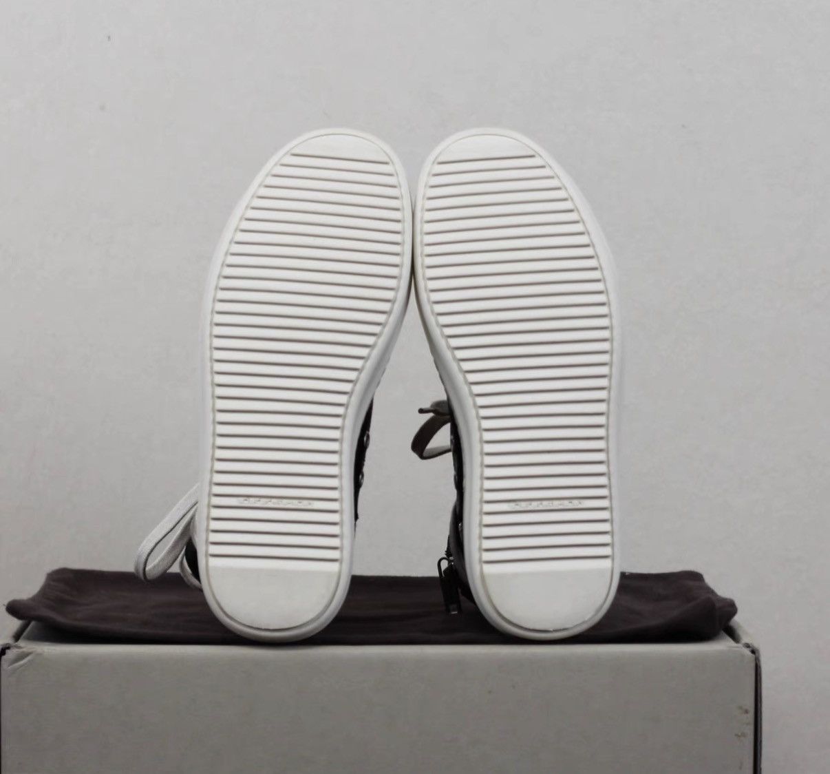 Rick Owens Rick Owens DRKSHDW New Waxed Finish High-Top Sneakers Size US 6 / IT 36 - 8 Thumbnail