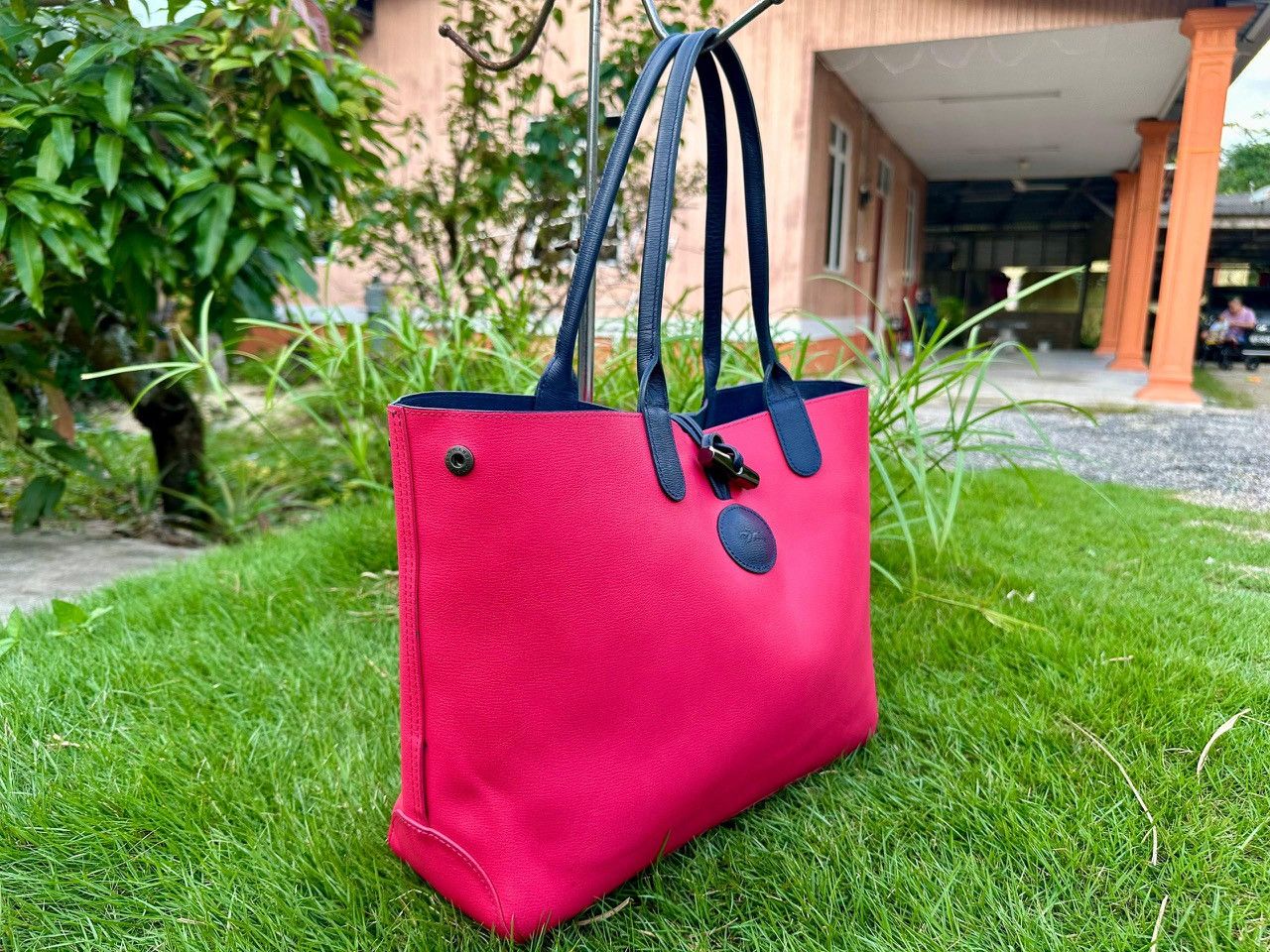 Longchamp Authentic Longchamp Le Roseau L Reversible Leather Tote Bag Size ONE SIZE - 2 Thumbnail