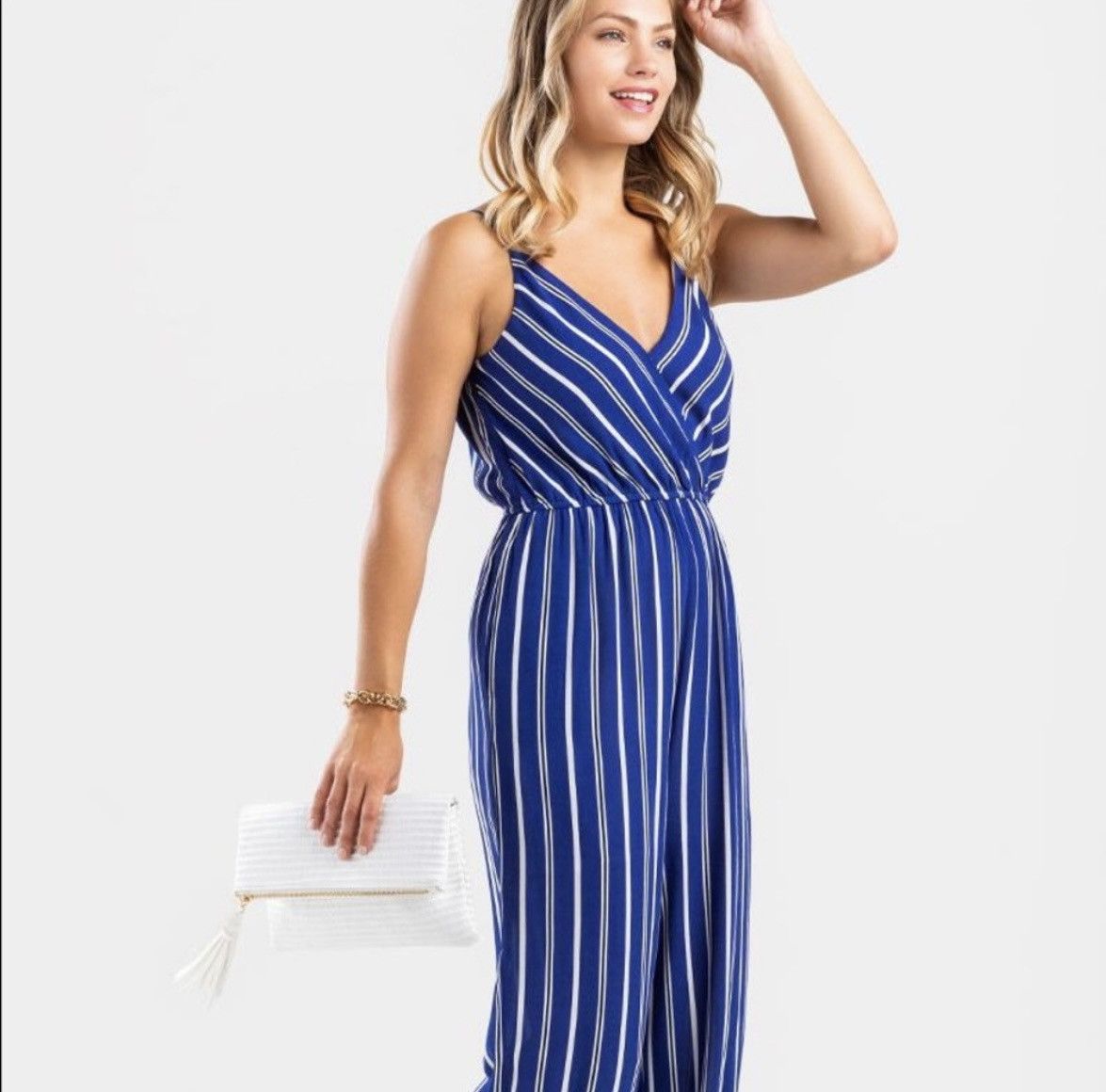 Other Mi Ami Jumpsuit Blue And White Striped Size Small Size 27" / US 4 / IT 40 - 7 Thumbnail