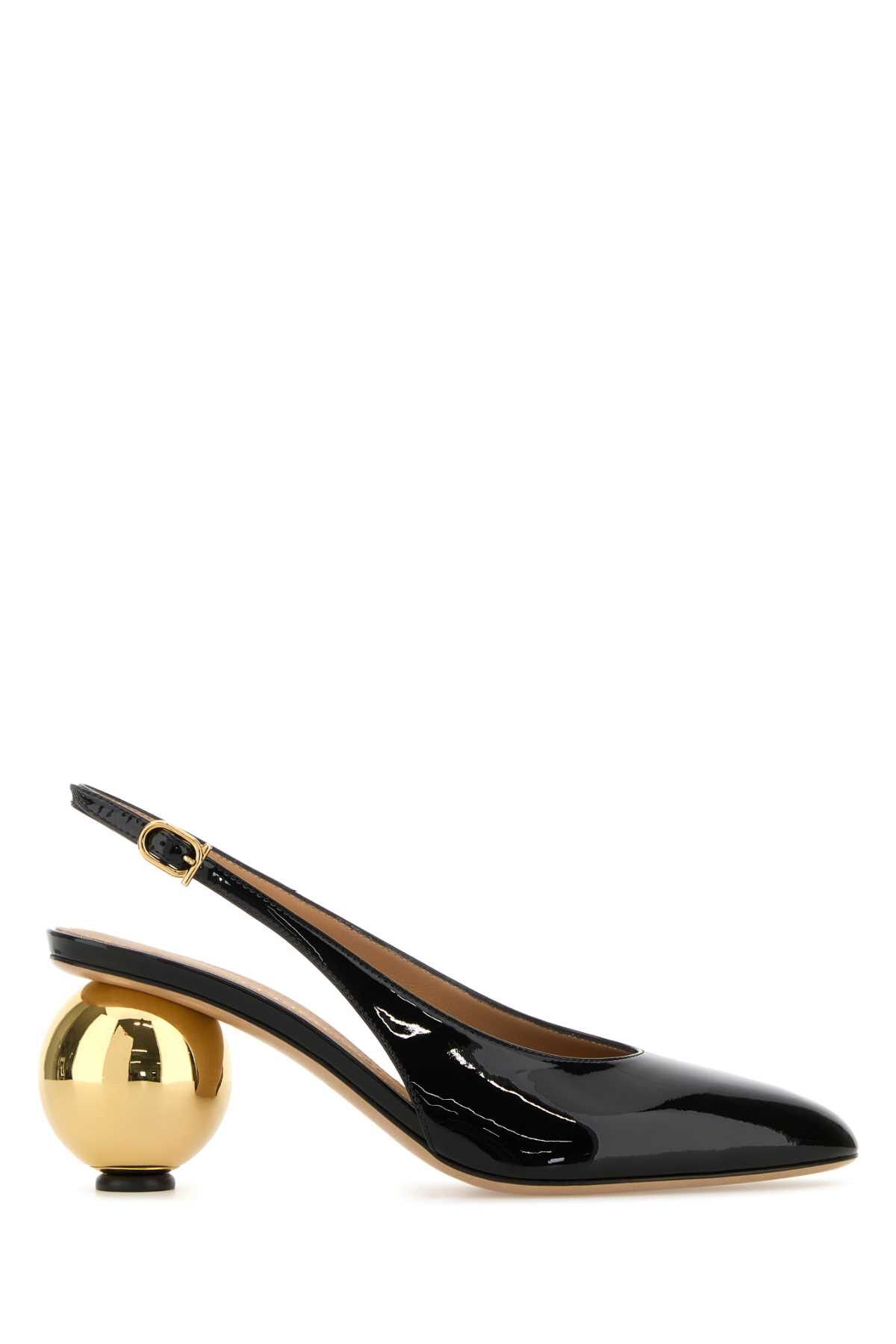 Salvatore Ferragamo Black Leather Tessie 70 Pumps Size US 5.5 / IT 35.5 - 1 Thumbnail