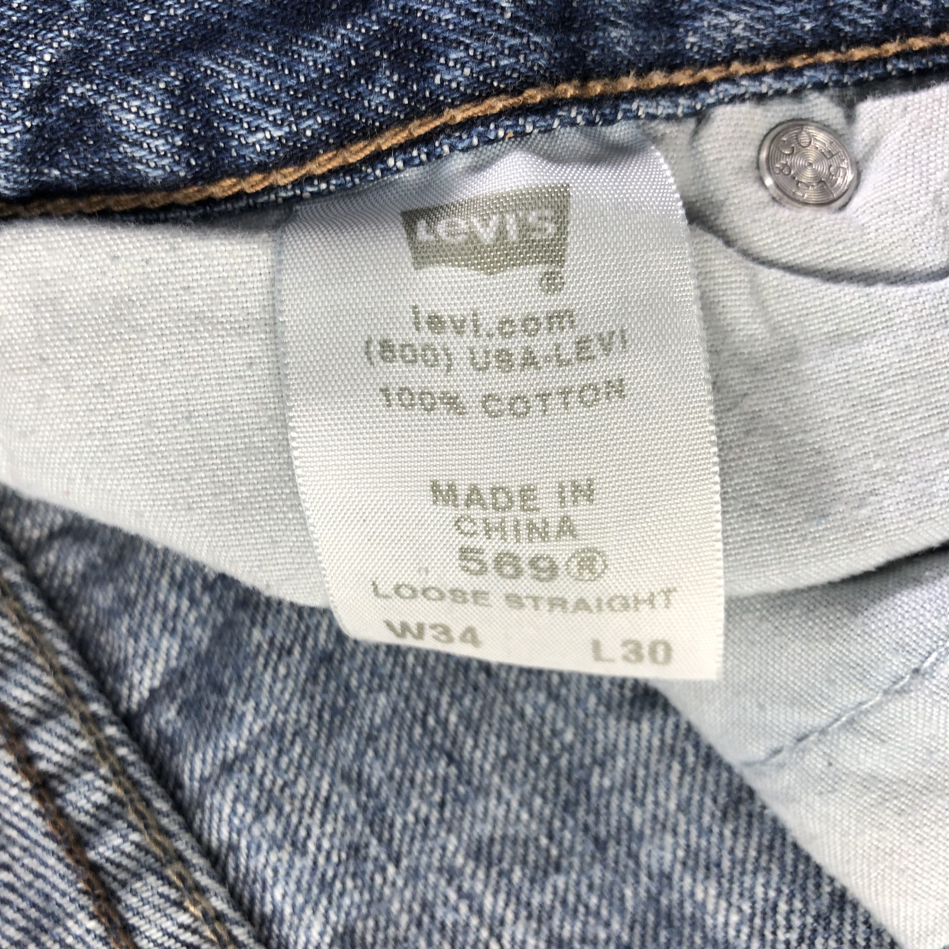 Levi's Vintage Blue Wash Levis 569 Jeans-J3491 Size US 34 / EU 50 - 10 Thumbnail