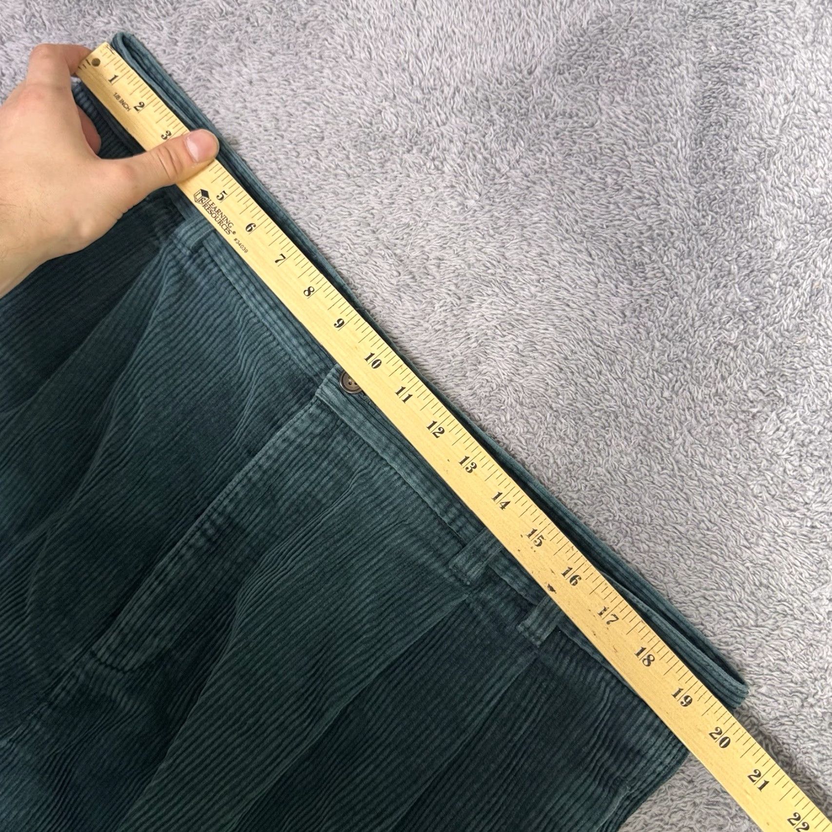 Ralph Lauren VINTAGE Chaps Ralph Lauren Pants Mens 38x30 Corduroy Teal Wale Cuffed Dress Pants 90s Y2K Mens Clothing Size US 38 / EU 54 - 7 Thumbnail