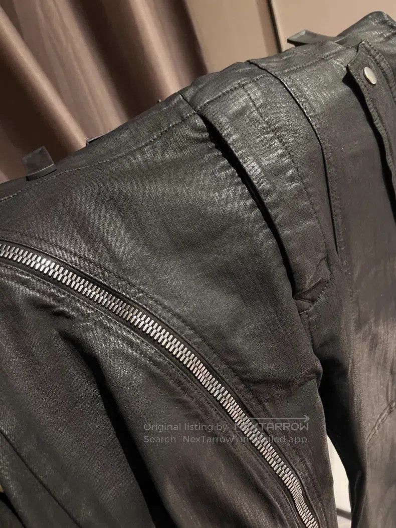 Rick Owens Rick Owens size S Zipper Slim Fit Long Wax Pants Size US 27 - 4 Thumbnail