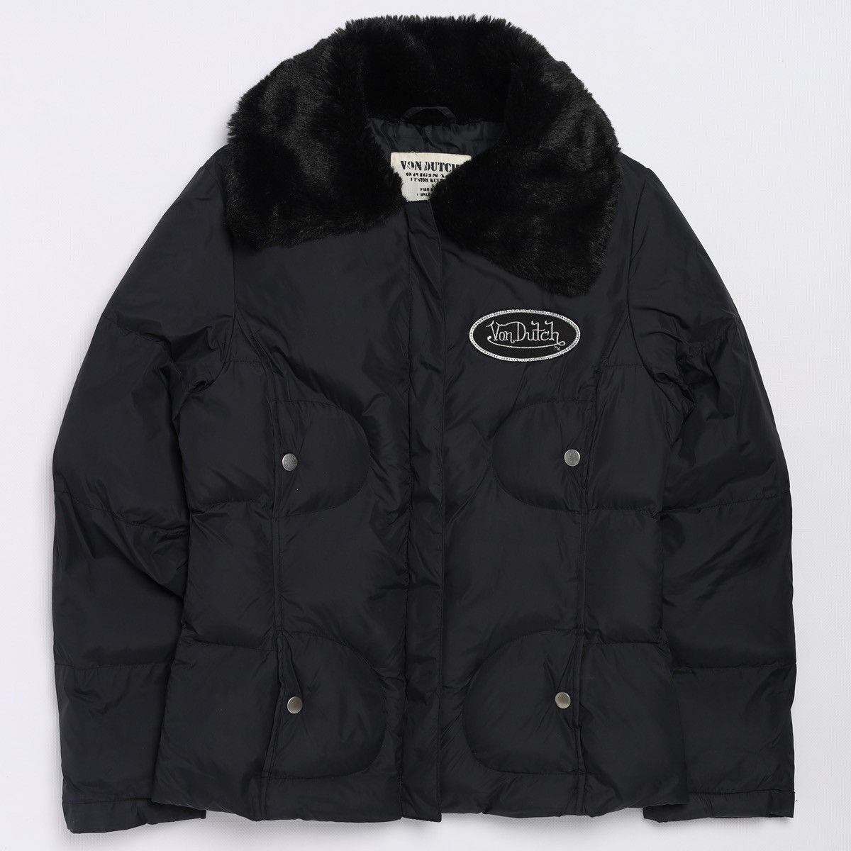 Von Dutch Von Dutch Puffer Jacket Navy Logo Size S / US 4 / IT 40 - 1 Thumbnail