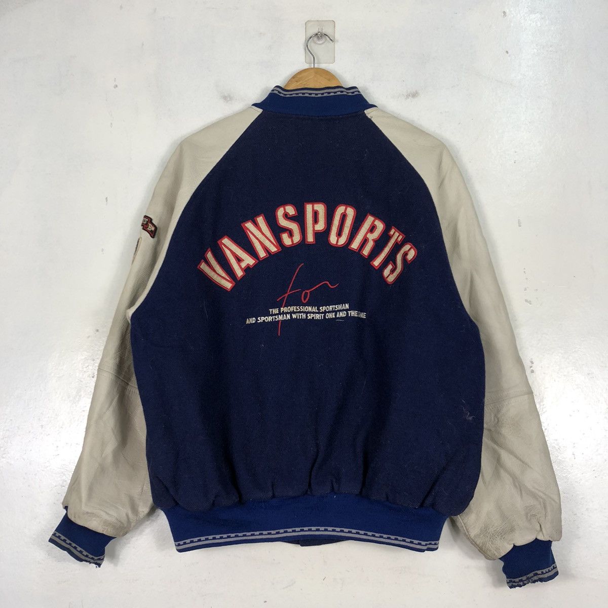 Other × Vintage Vansport Varsity Rares Wool Leather Jacket Size US M / EU 48-50 / 2 - 7 Thumbnail
