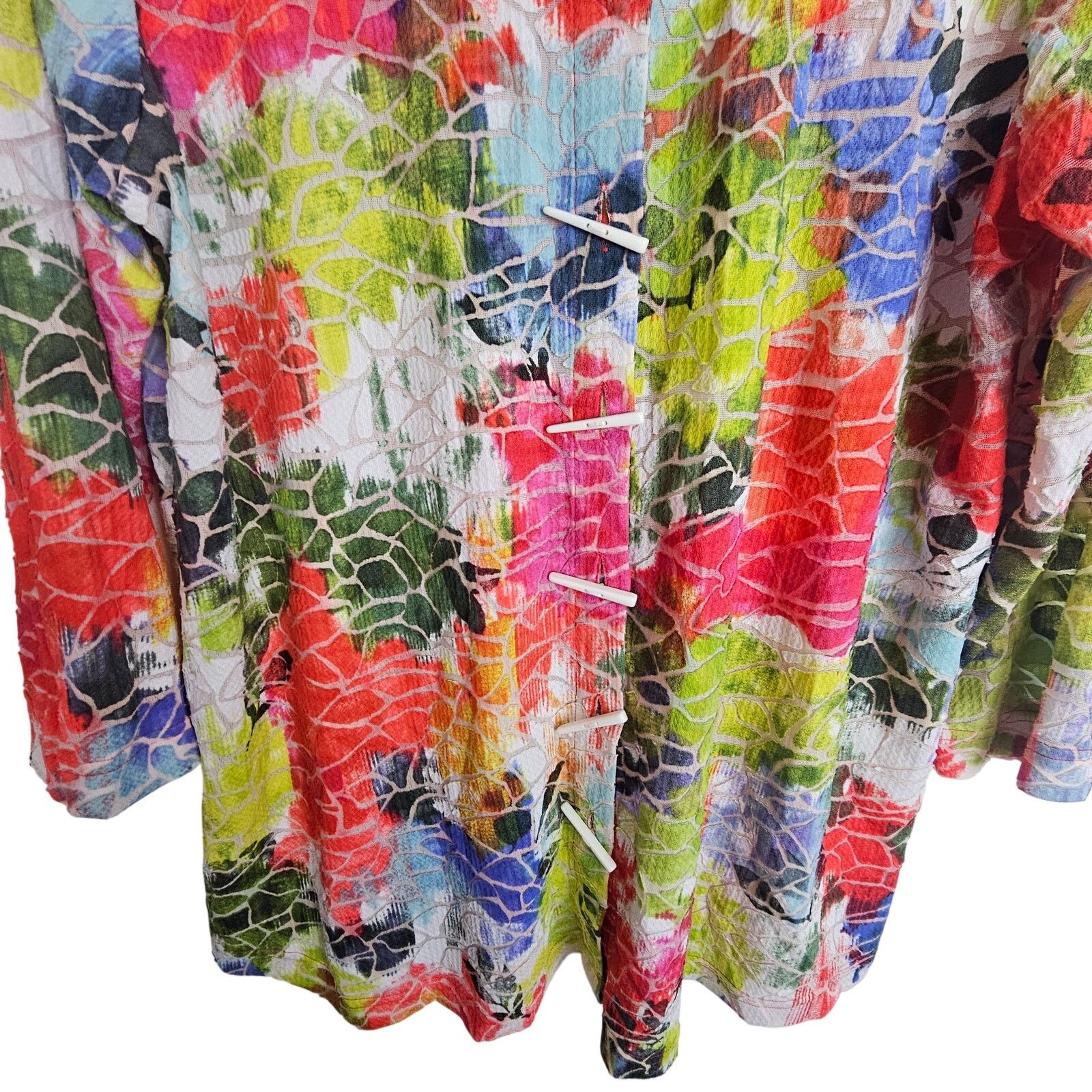 27 Miles Ali Miles Womens Artsy Lagenlook Toggle Button Blouse Size L Size L / US 10 / IT 46 - 3 Thumbnail