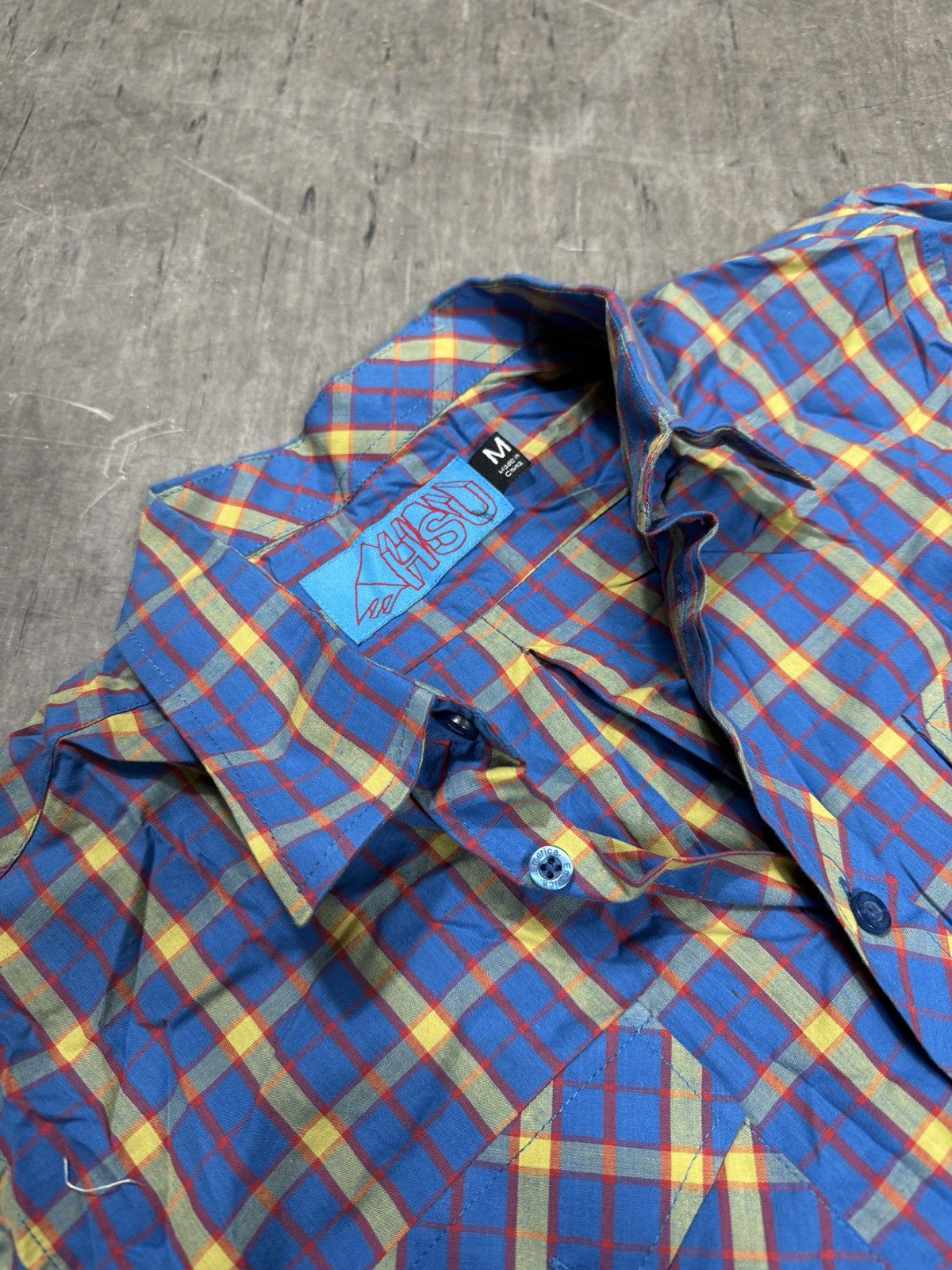 Other ᶠᵃⁿᶜʸᵍᵘʸBOXY Trashed Shirt Vintage Cropped Button Up 90s 80 Size US M / EU 48-50 / 2 - 2 Thumbnail