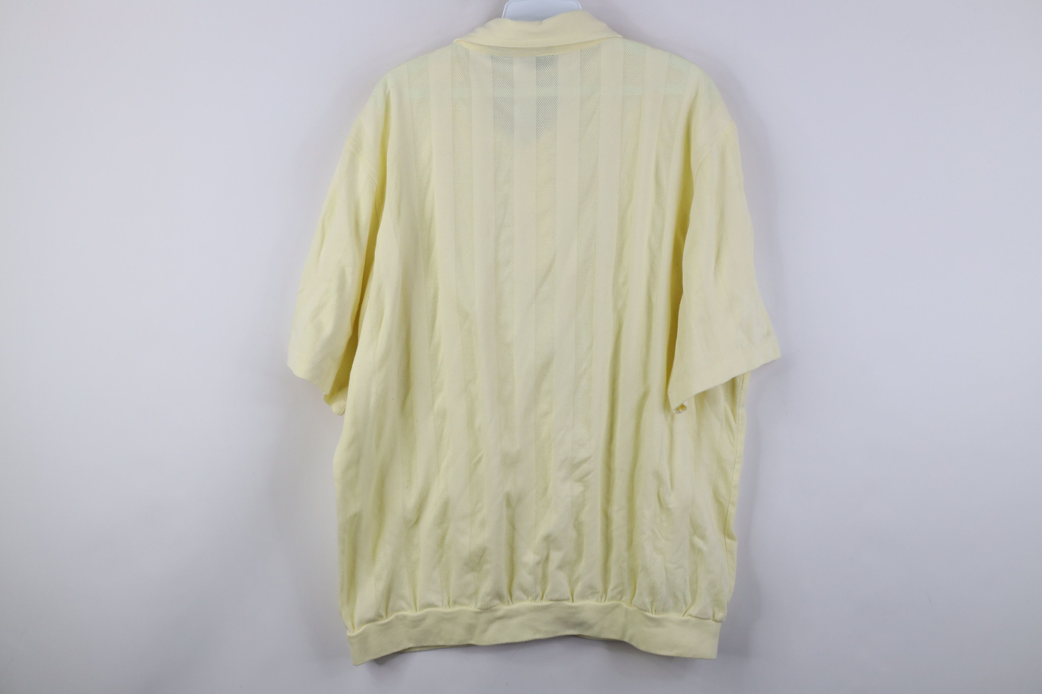 Vintage Vintage 90s Streetwear Collared Pullover Polo Shirt Yellow Size US XL / EU 56 / 4 - 9 Thumbnail