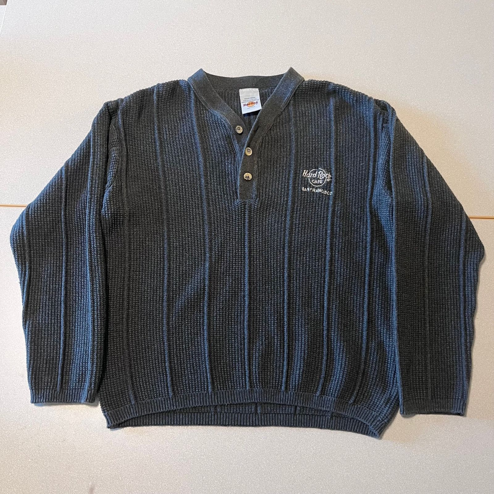 Hard Rock Cafe Vintage Hard Rock Cafe San Francisco Sweater – Waffle Knit Size US M / EU 48-50 / 2 - 1 Thumbnail