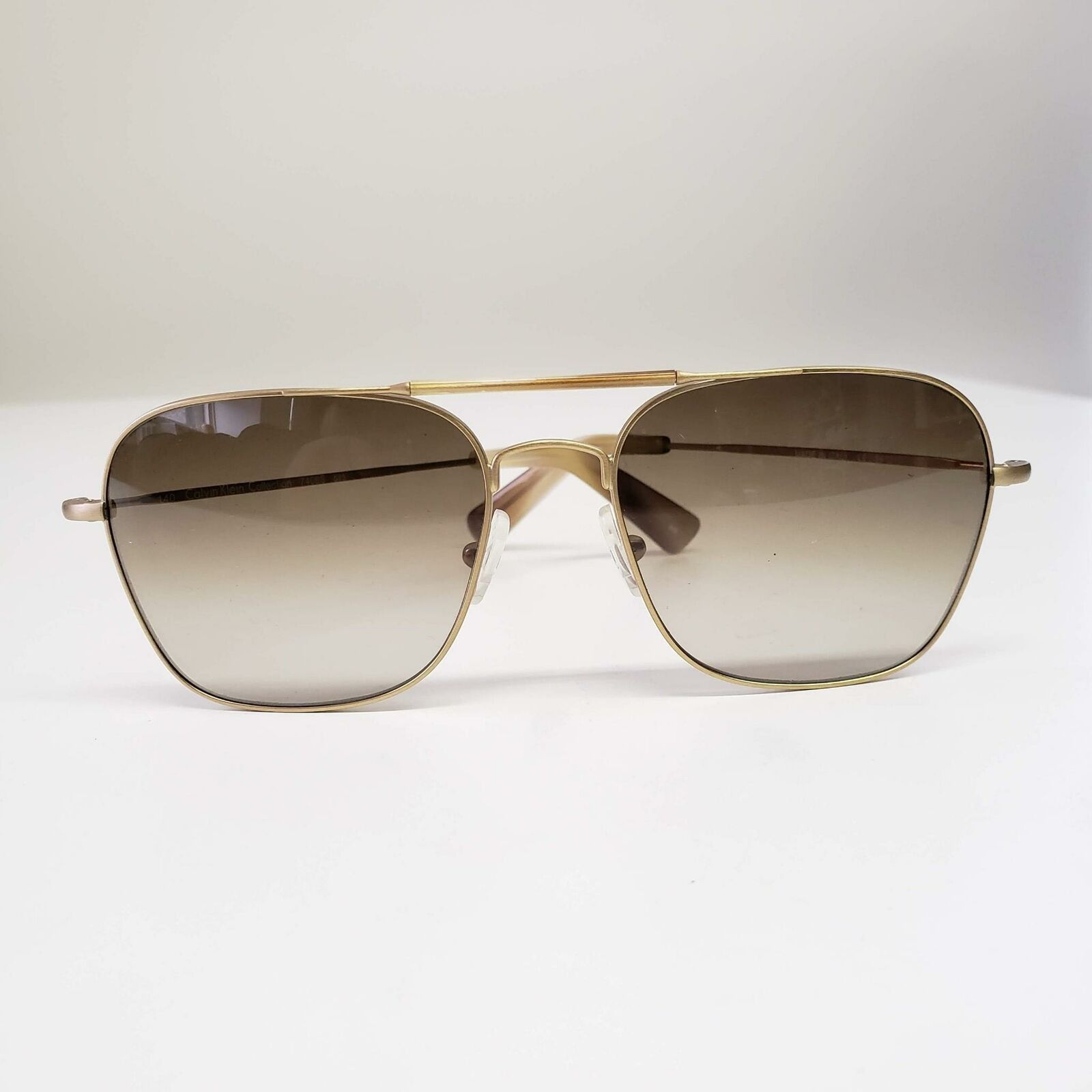 Vintage Calvin Klein Collection Square Sunglass Gold