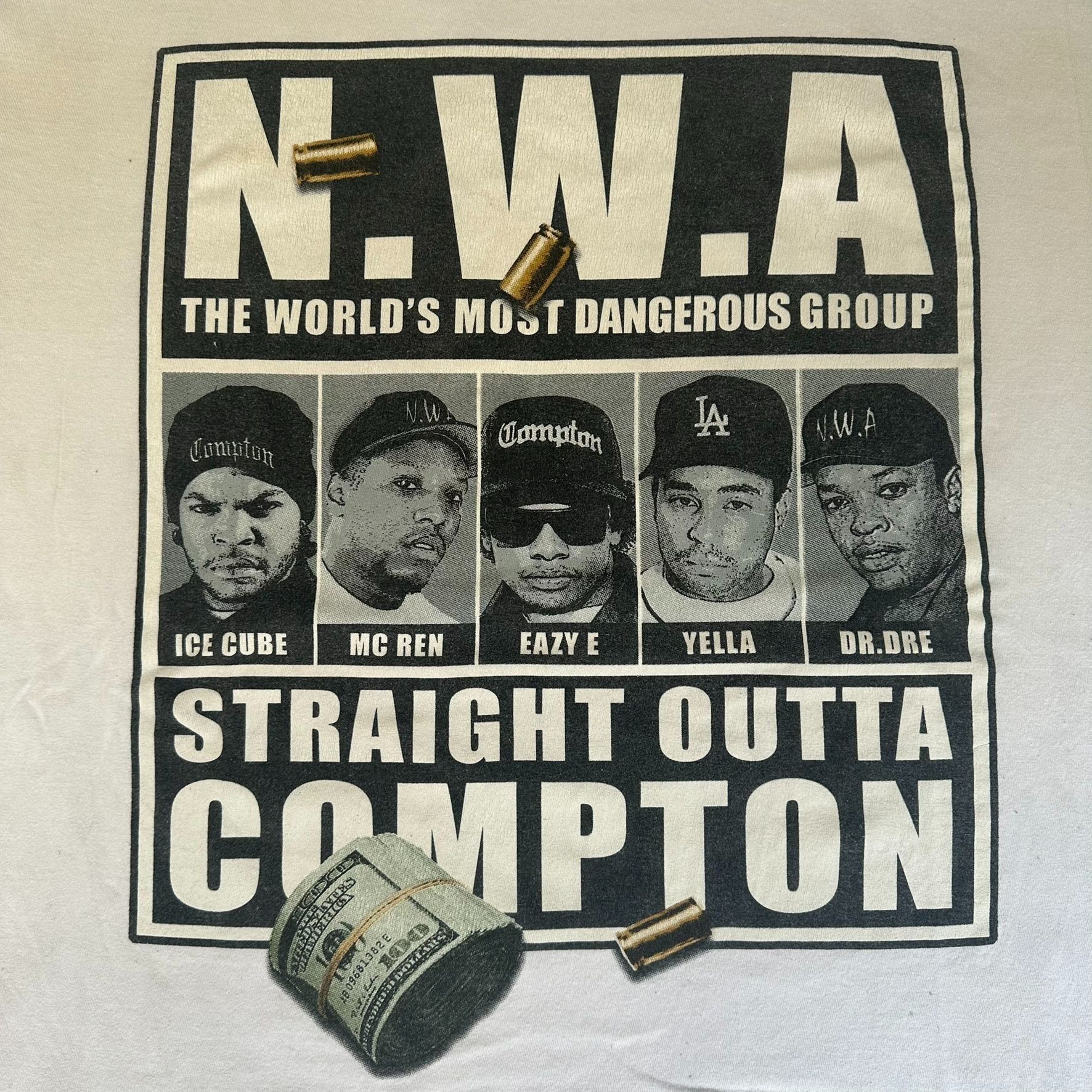 Rap Tees Vintage 90s NWA Hip Hop T-Shirt Compton Gangsta Rap Tee Size US XXL / EU 58 / 5 - 3 Thumbnail