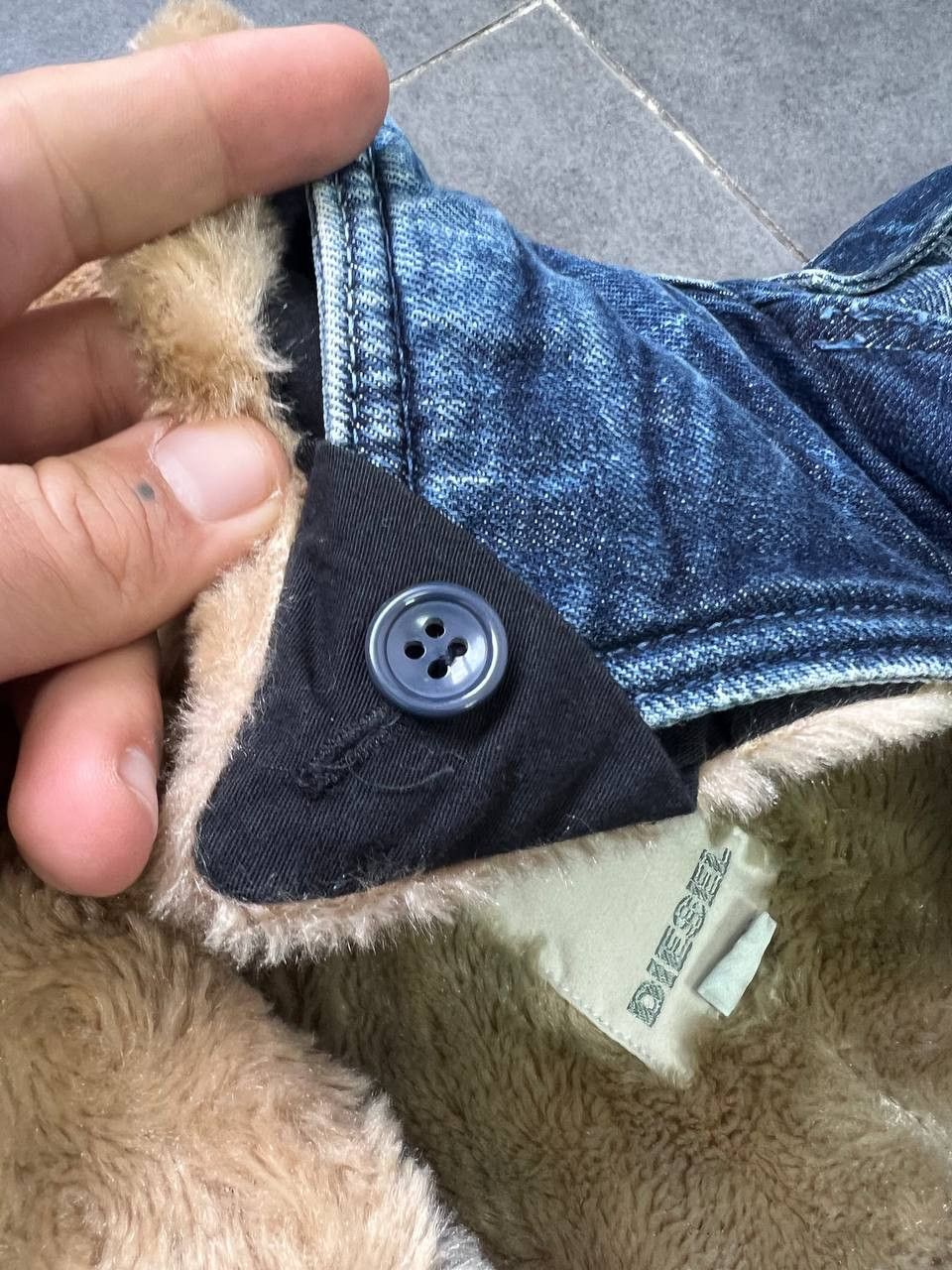 Diesel Crazy DIESEL Vintage Faux Fur Sherpa Washed Denim Jacket Size S / US 4 / IT 40 - 10 Thumbnail