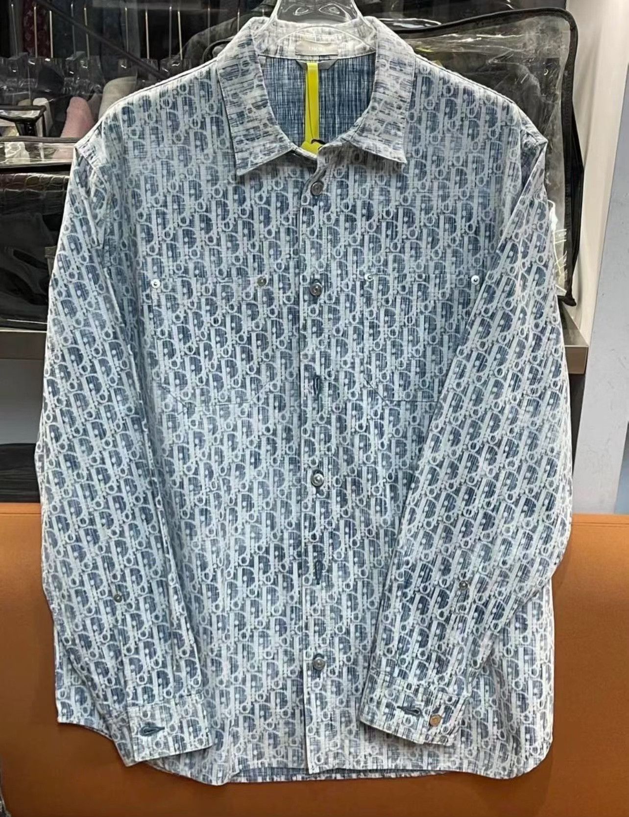 Dior Dior Oblique Denim Print Men's Shirt Size US XS / EU 42 / 0 - 1 Thumbnail