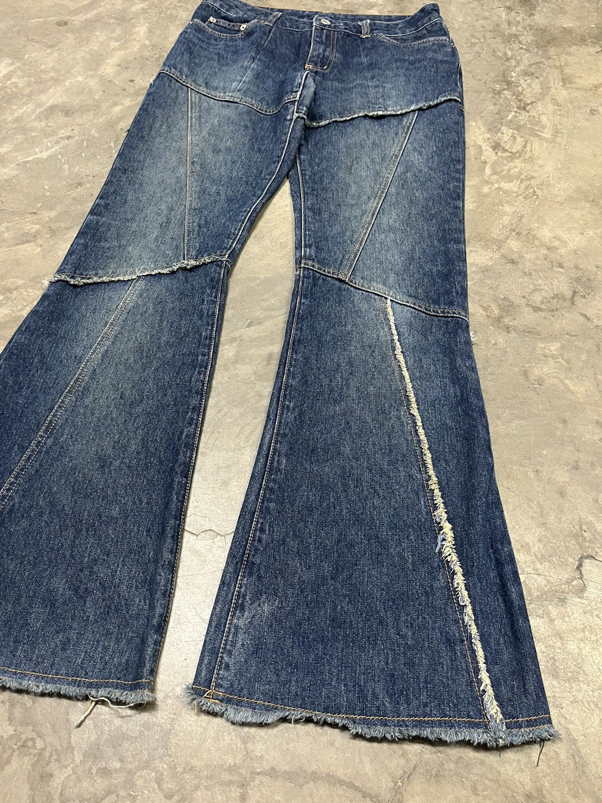 Tornado Mart Flare Jeans chic chick reconstruct low rise bootcut Size US 29 - 3 Thumbnail
