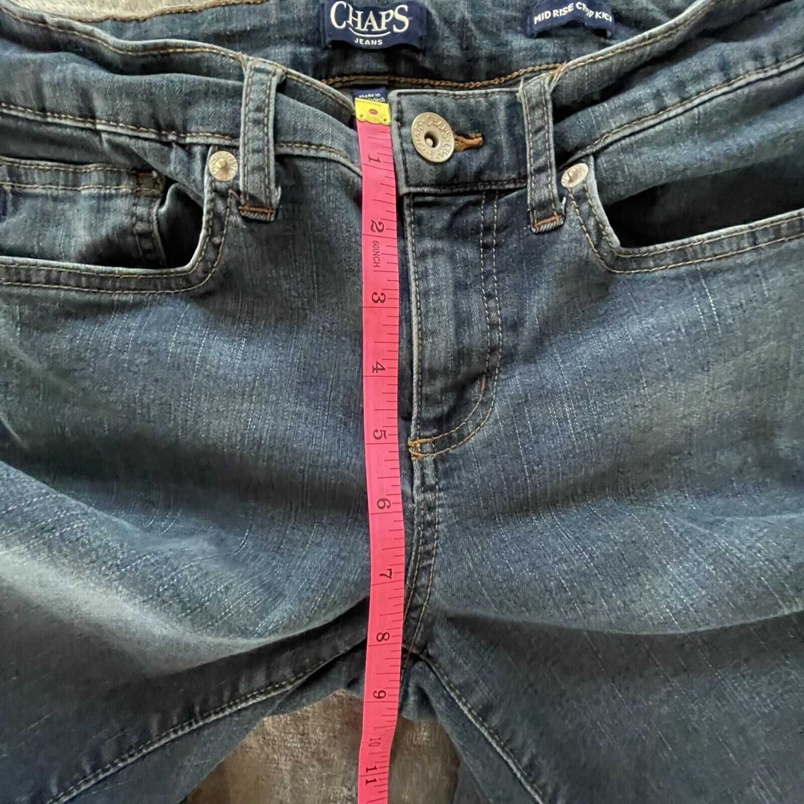 Chaps Chaps Jeans Womens 6 Mid Rise Crop Medium Wash Size 28" / US 6 / IT 42 - 6 Thumbnail
