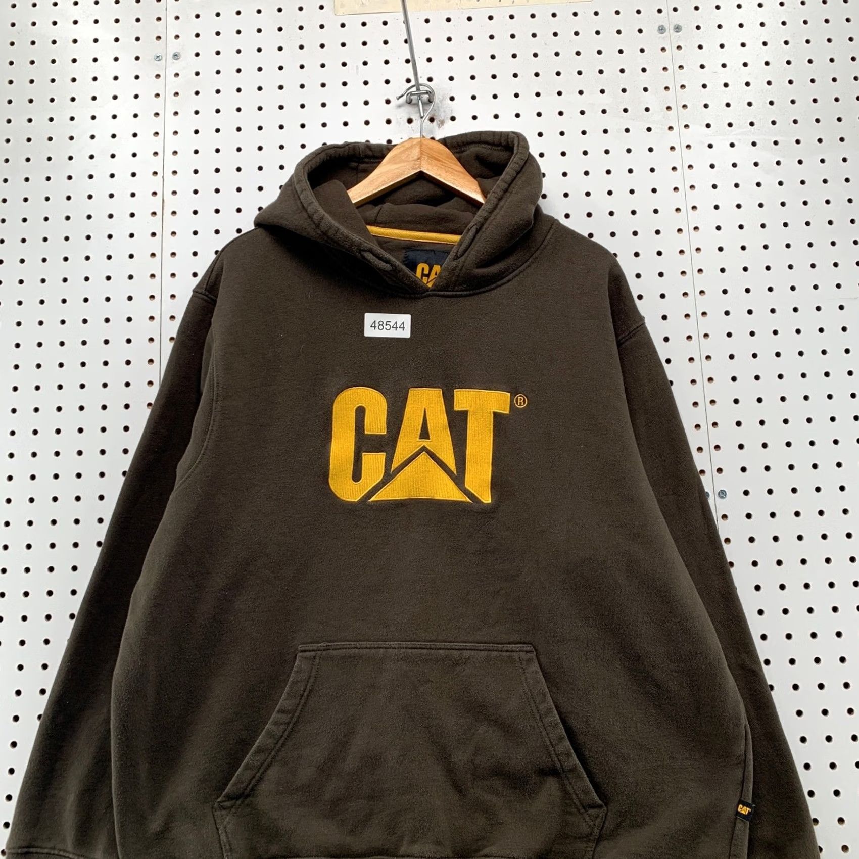 Caterpillar Vintage Caterpillar CAT Hoodie Mens XXL Brown Embroidered Logo Sweatshirt Size US XXL / EU 58 / 5 - 4 Thumbnail
