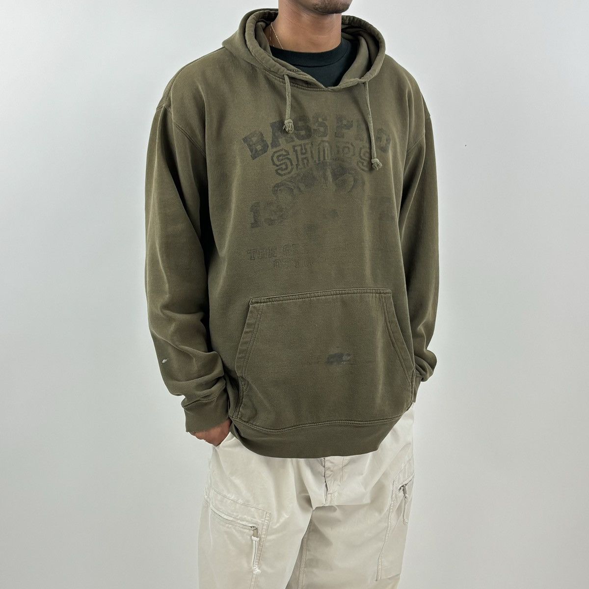Bass Pro Shops vintage Y2K BASS PRO SHOPS Faded Distressed Spellout hoodie Size US XL / EU 56 / 4 - 2 Thumbnail