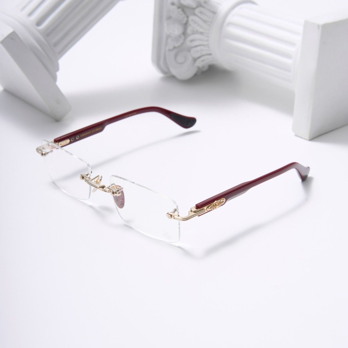 Chrome Hearts CHROME HEARTS DEEP II GOLD PLATED BORDELLO GLASSES Size ONE SIZE - 1 Thumbnail