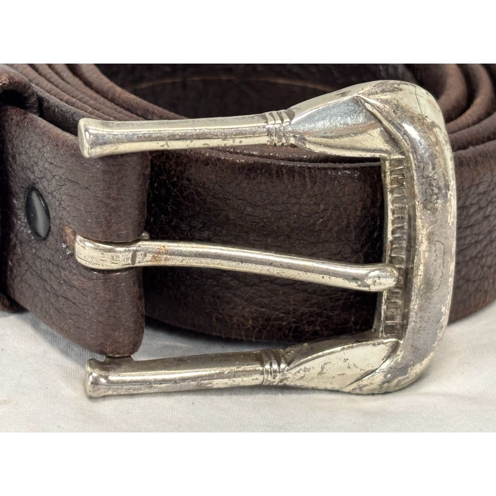 Vintage VINTAGE Martin Dingman Belt Men's Leather Belt 38”-42” Dark Brown Regular Size Patina Buckle Mens Leather Belt Size ONE SIZE - 2 Thumbnail