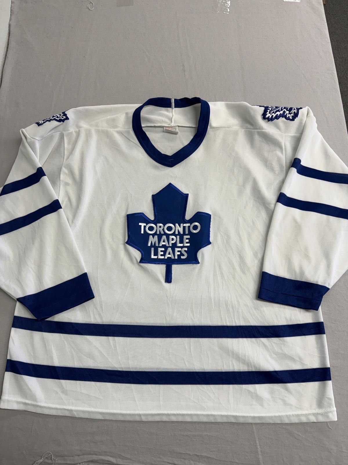Ccm Vintage 80s Toronto Maple Leafs Hockey Jersey CCM Maska - XL Size US XL / EU 56 / 4 - 1 Thumbnail