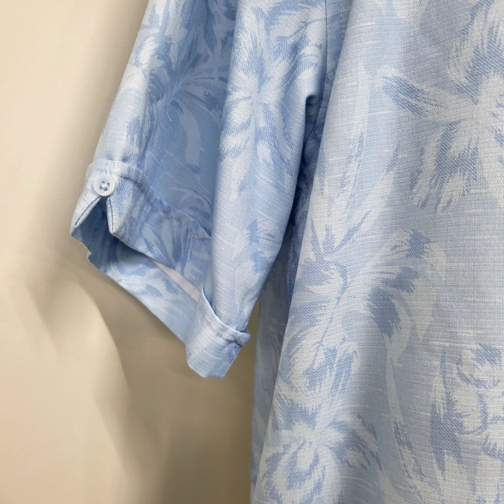 Vintage Cafe Luna Hawaiian Shirt Mens L Button-Up Short Sleeve Blue Palm Trees Size US L / EU 52-54 / 3 - 4 Thumbnail