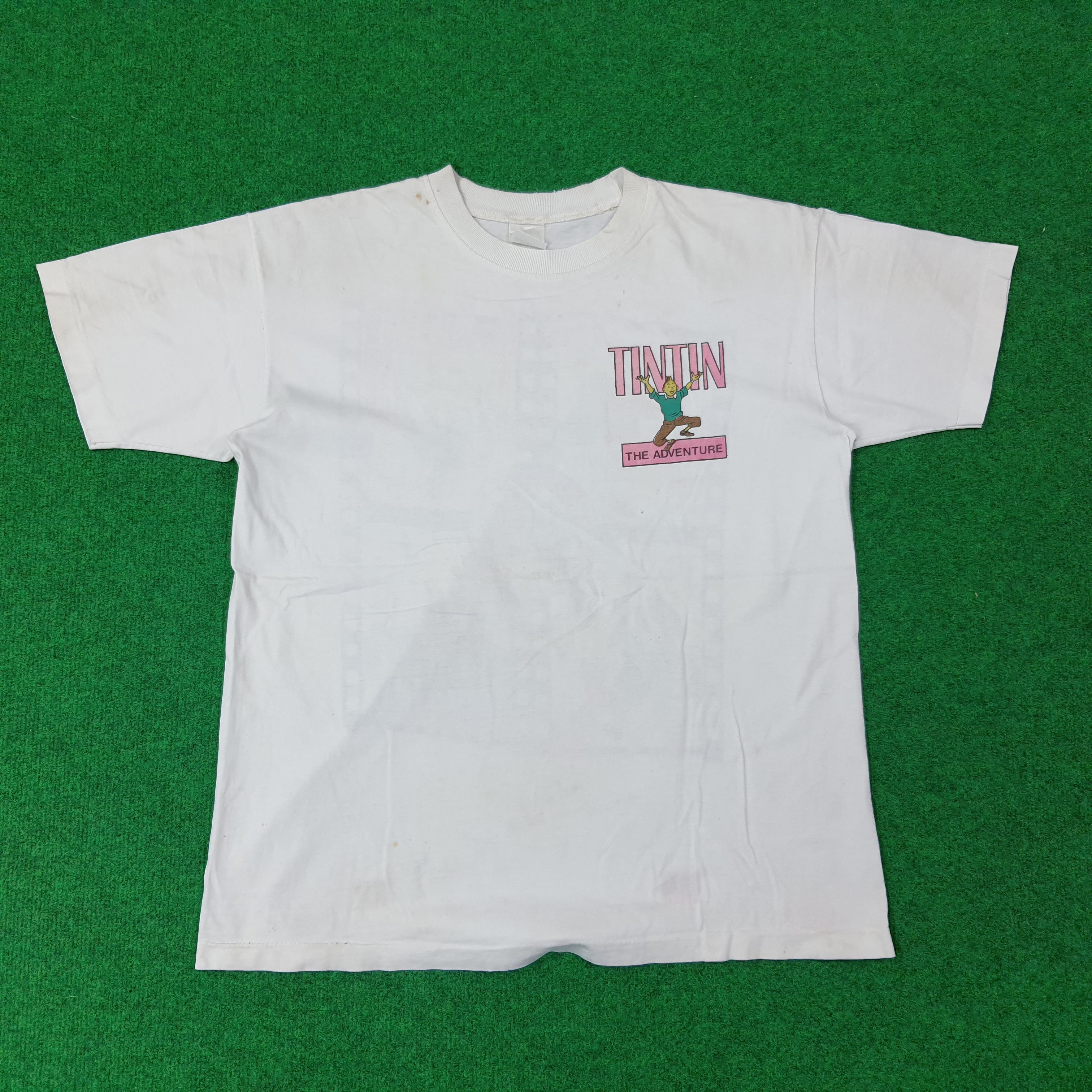 Vintage Vintage Adventure of Tintin Tshirt C267N50 Size US L / EU 52-54 / 3 - 3 Thumbnail
