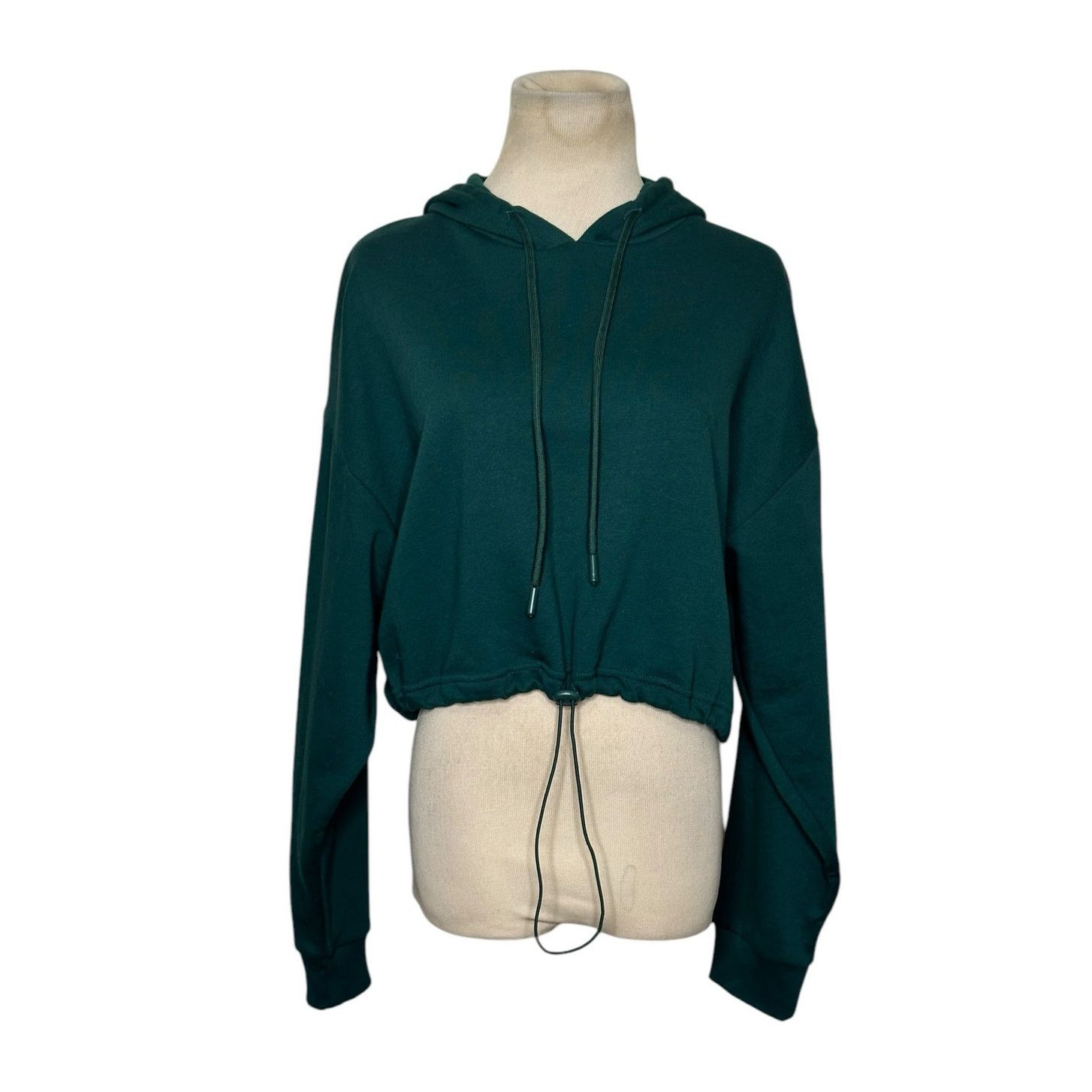 Zara ZARA green cropped hoodie sweatshirt size Medium Size M / US 6-8 / IT 42-44 - 1 Thumbnail