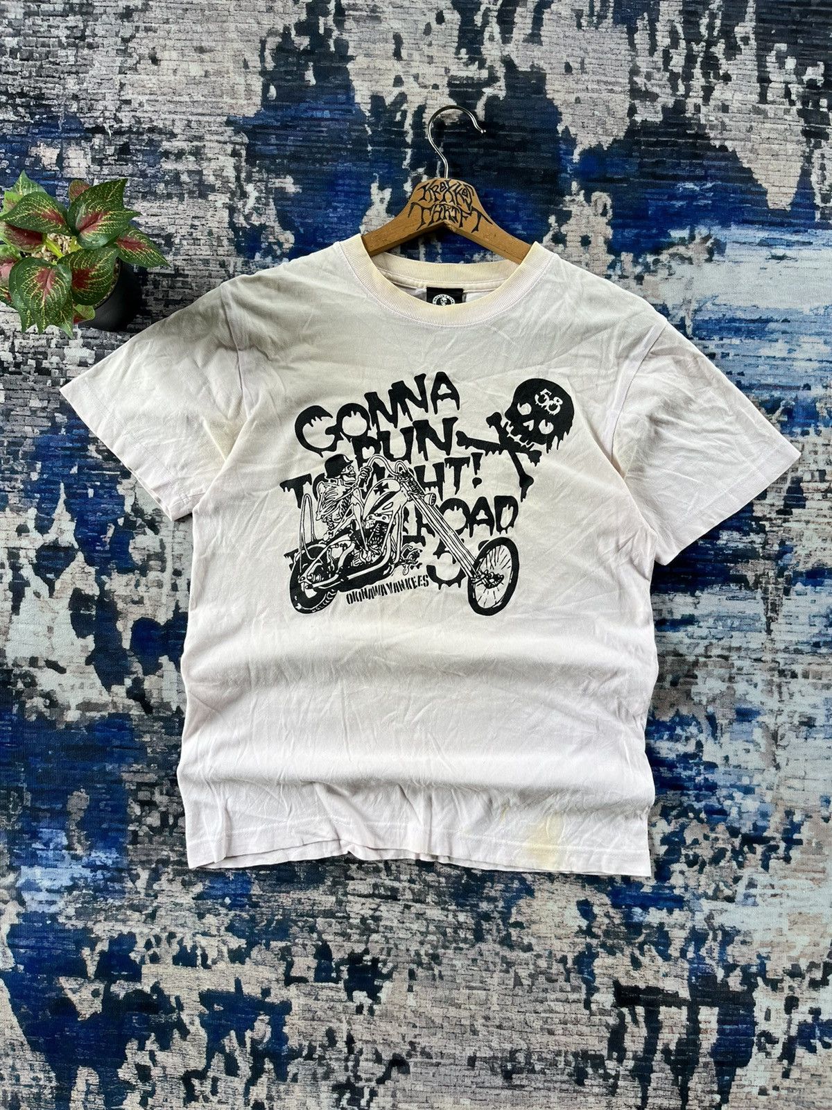 Japanese Brand 💥The Okinawa Yankees Skull Rider Big Logo Tee 🇯🇵 Size US S / EU 44-46 / 1 - 1 Thumbnail
