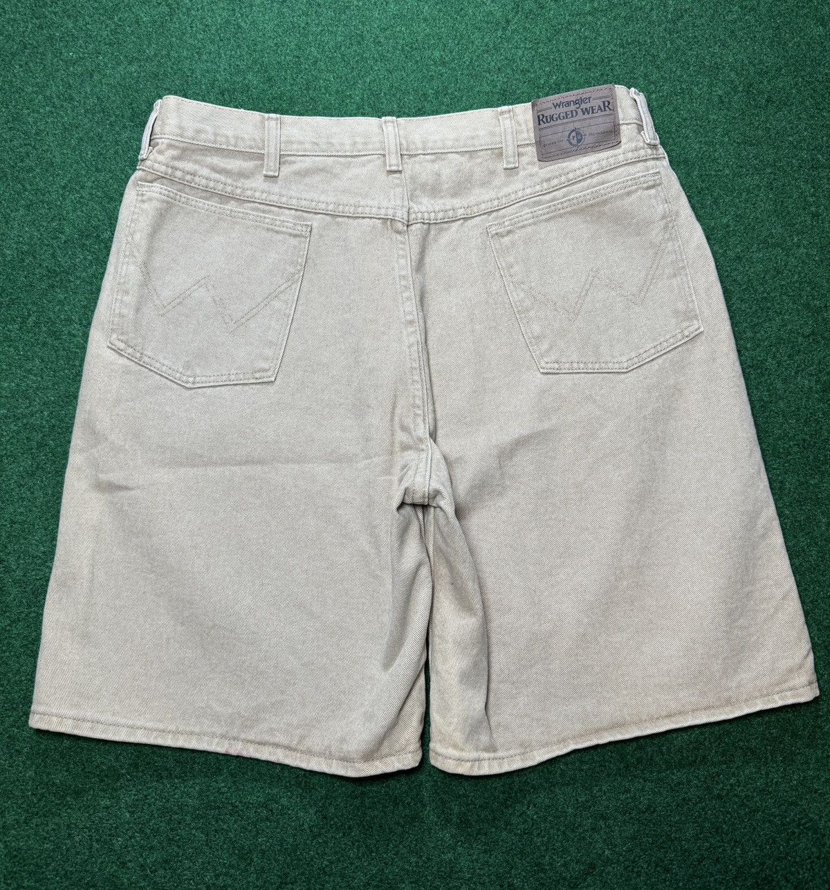 Vintage × Wrangler Y2K Wrangler Tan Jorts Relaxed Fit Baggy Denim Shorts Size US 38 / EU 54 - 1 Thumbnail