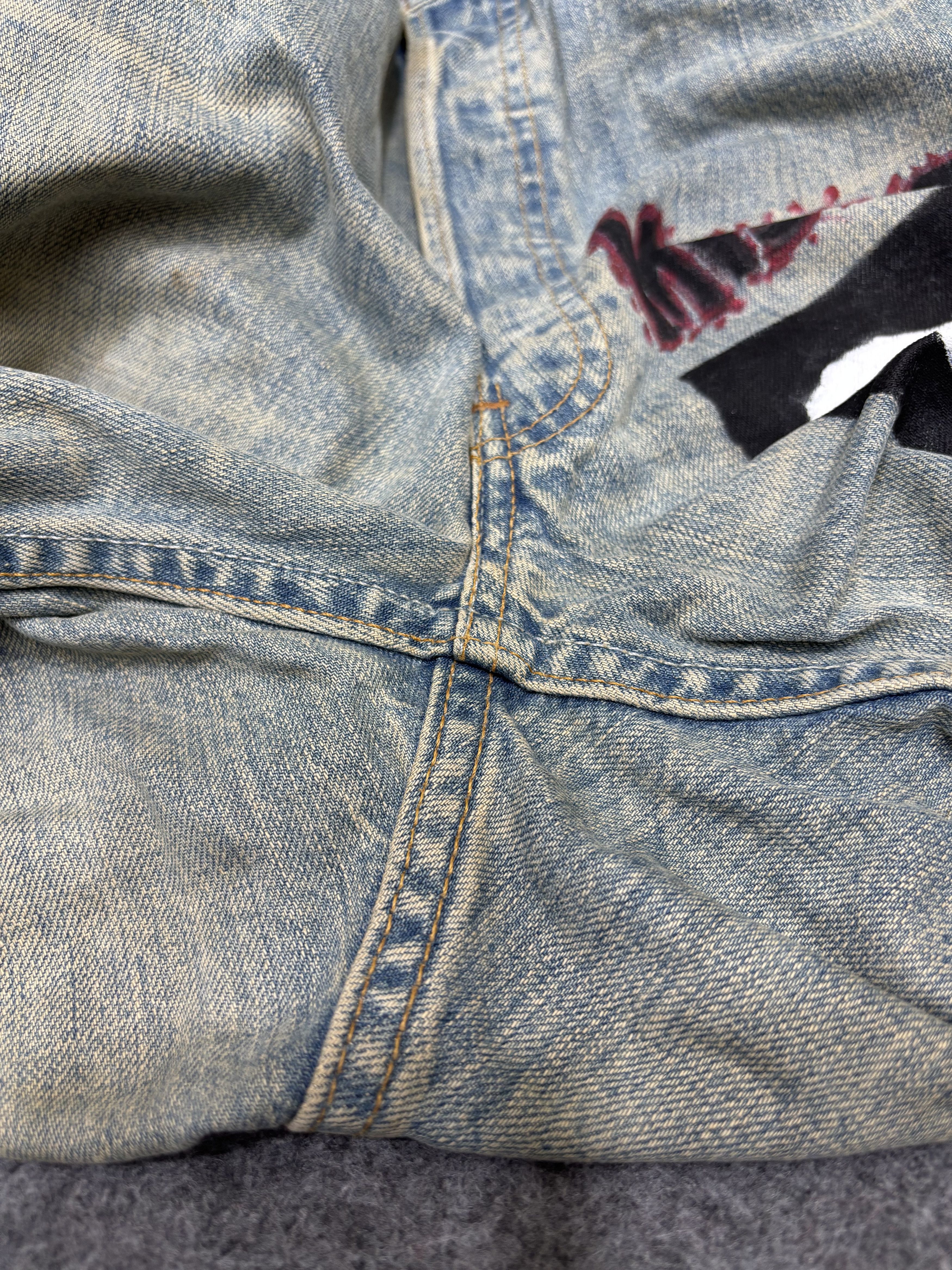 Levi's VLEV95 - Vintage Levis 501 MISFITS Cutoms Distressed Jeans Size US 30 / EU 46 - 20 Thumbnail