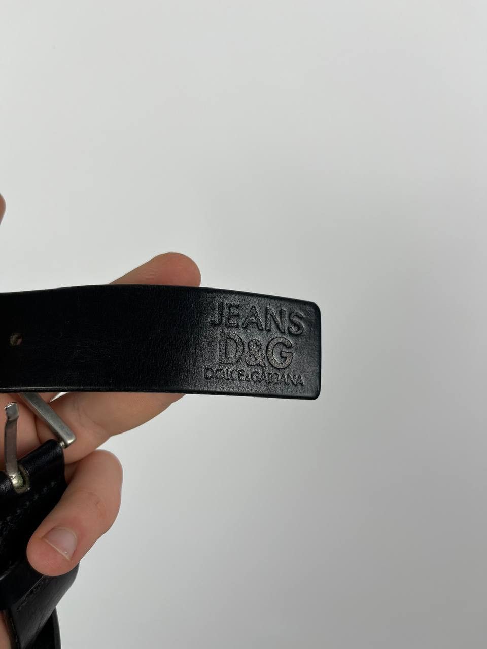Dolce & Gabbana Vintage D&G Dolce & Gabbana Jeans Black Leather Belt Size ONE SIZE - 3 Thumbnail