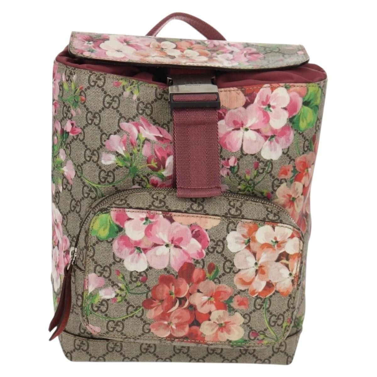 Gucci Gucci Buckle Blooms Print GG Coated Canvas Size ONE SIZE - 1 Thumbnail