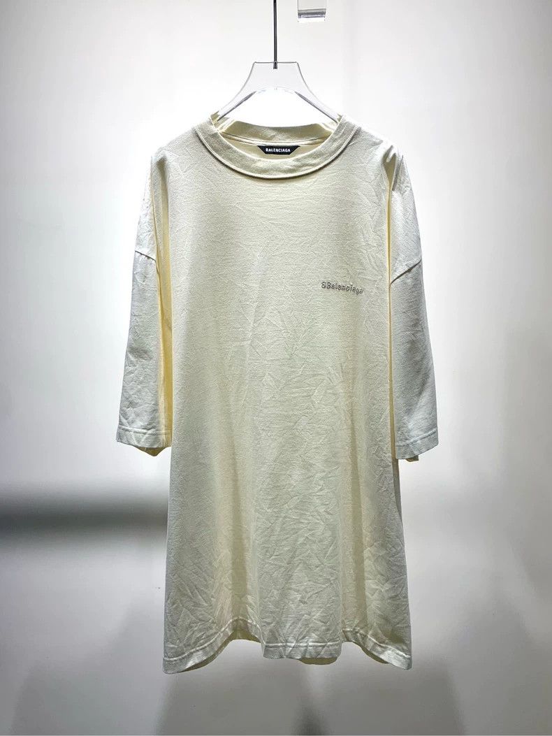Balenciaga Balenciaga Double B Khaki Short-Sleeve T-Shirt Size US S / EU 44-46 / 1 - 1 Thumbnail