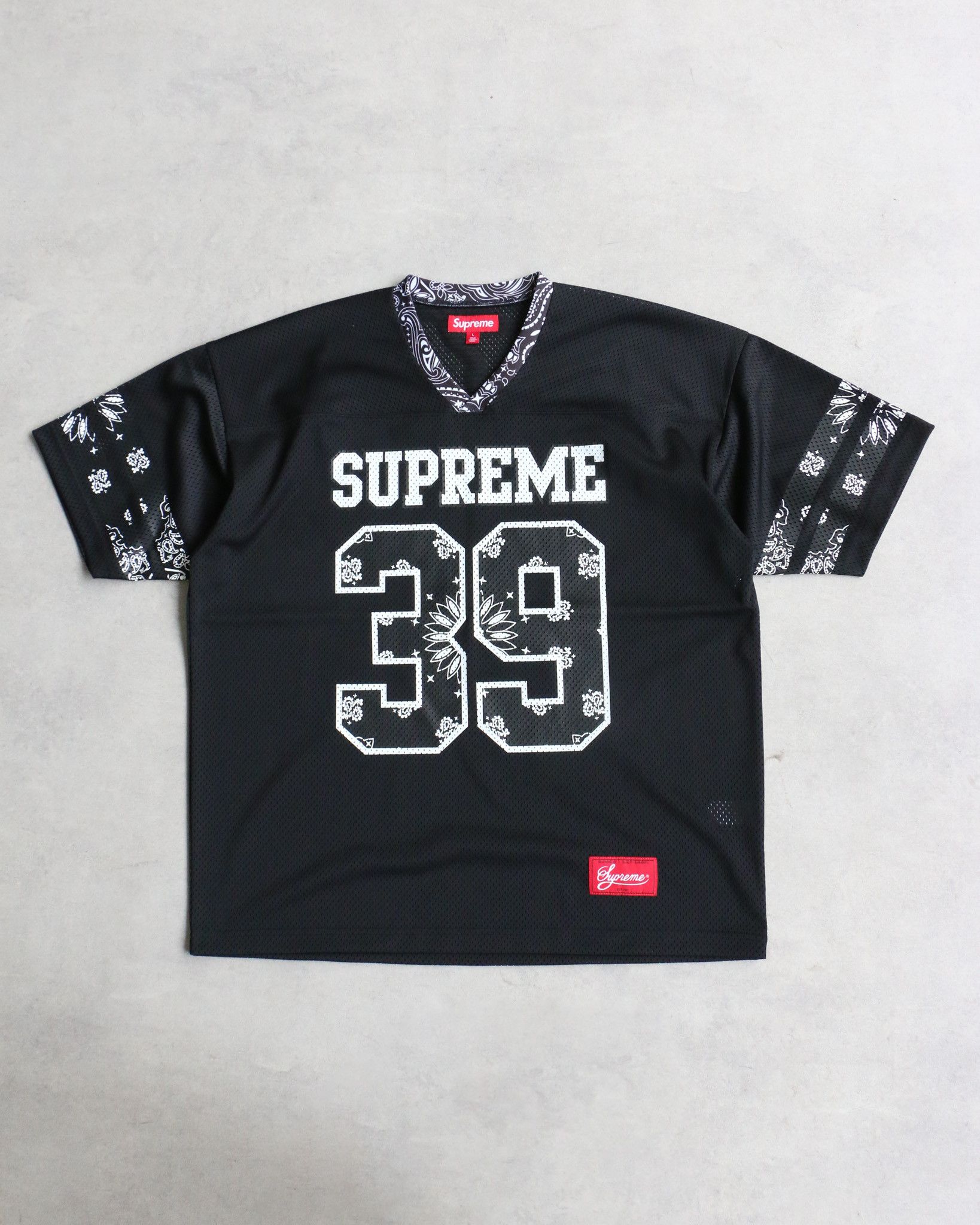 Supreme L size supreme spiderweb football jersey | Grailed