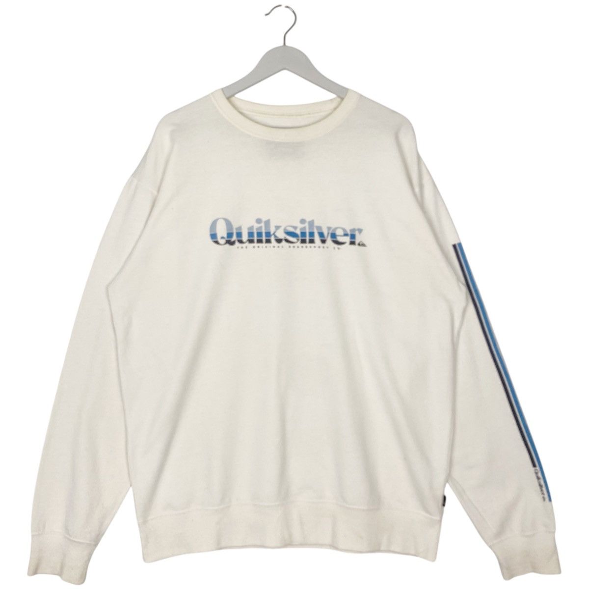 Vintage Vintage Quiksilver Sweatshirt Crewneck White Big Logo Size M Size US M / EU 48-50 / 2 - 1 Thumbnail