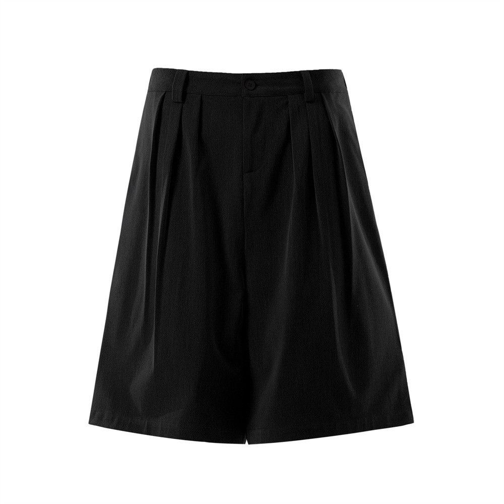 Japanese Brand Men's Vibe Style Casual Solid-Color Wide-Leg Shorts Size US 32 / EU 48 - 1 Thumbnail