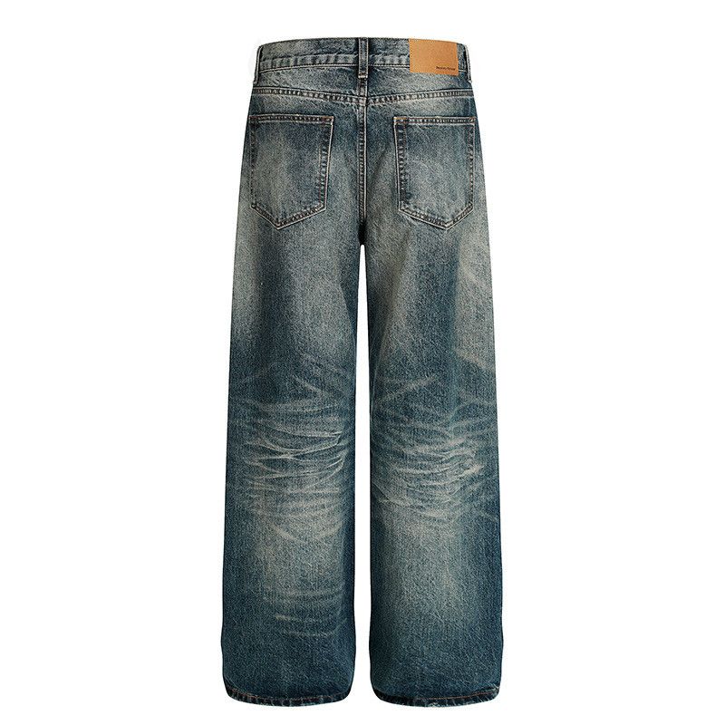 Vintage Retro washed distressed ripped jeans for men Size US 32 / EU 48 - 2 Thumbnail