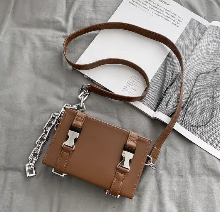 Japanese Brand Unisex Chains Suitcase Shape Shoulder Bag Size ONE SIZE - 5 Thumbnail