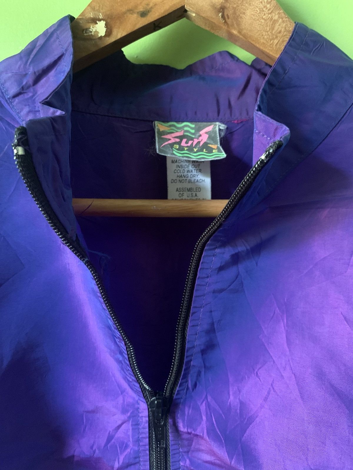 Vintage Vintage 1990s Surfstyle iridescent quarter zip windbreaker Size US XXL / EU 58 / 5 - 4 Thumbnail