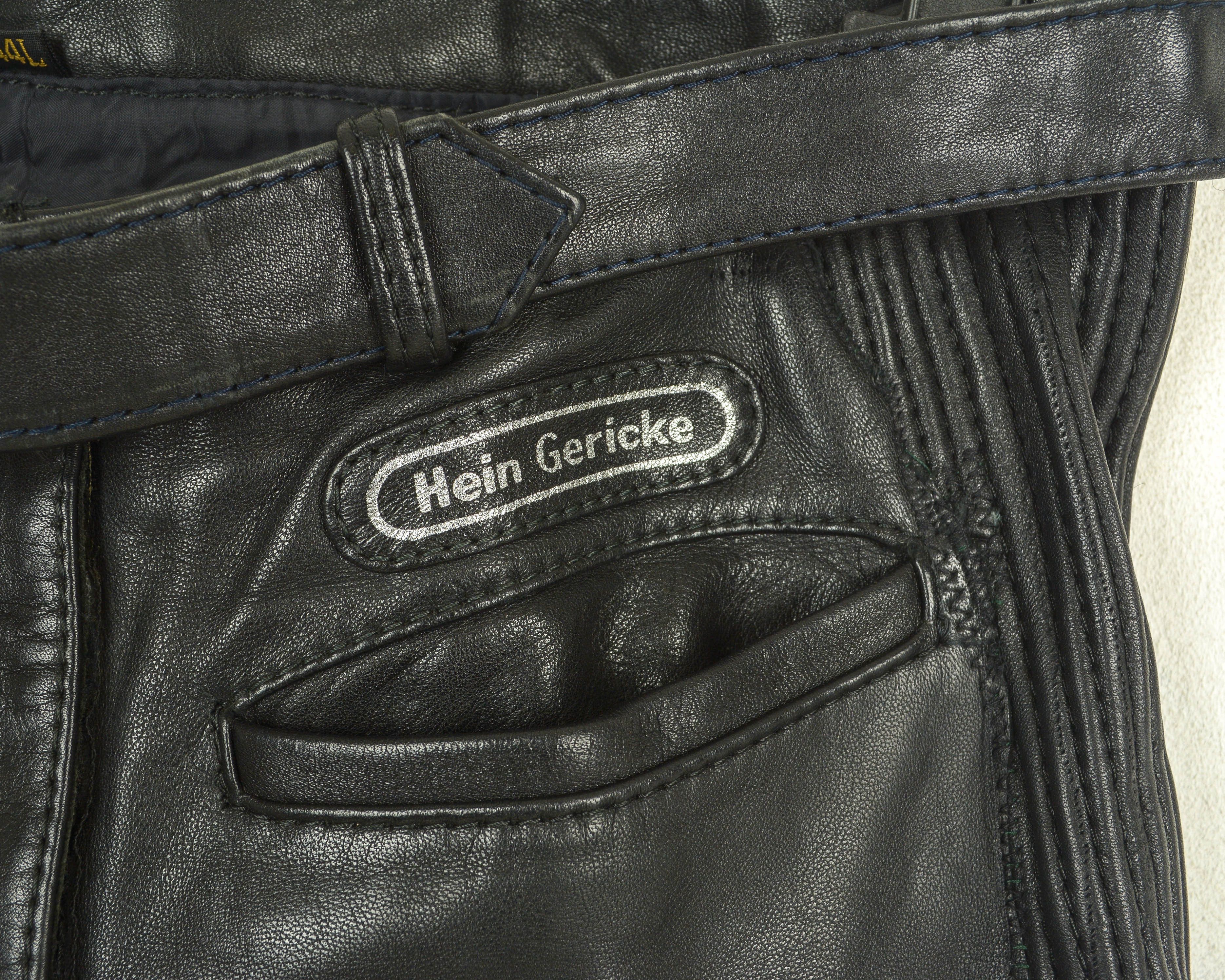 Hein Gericke Womens UK 16 Leather Motorcycle Pants EU 44L Biker Trousers Size 34" / US 12 / IT 48 - 3 Thumbnail