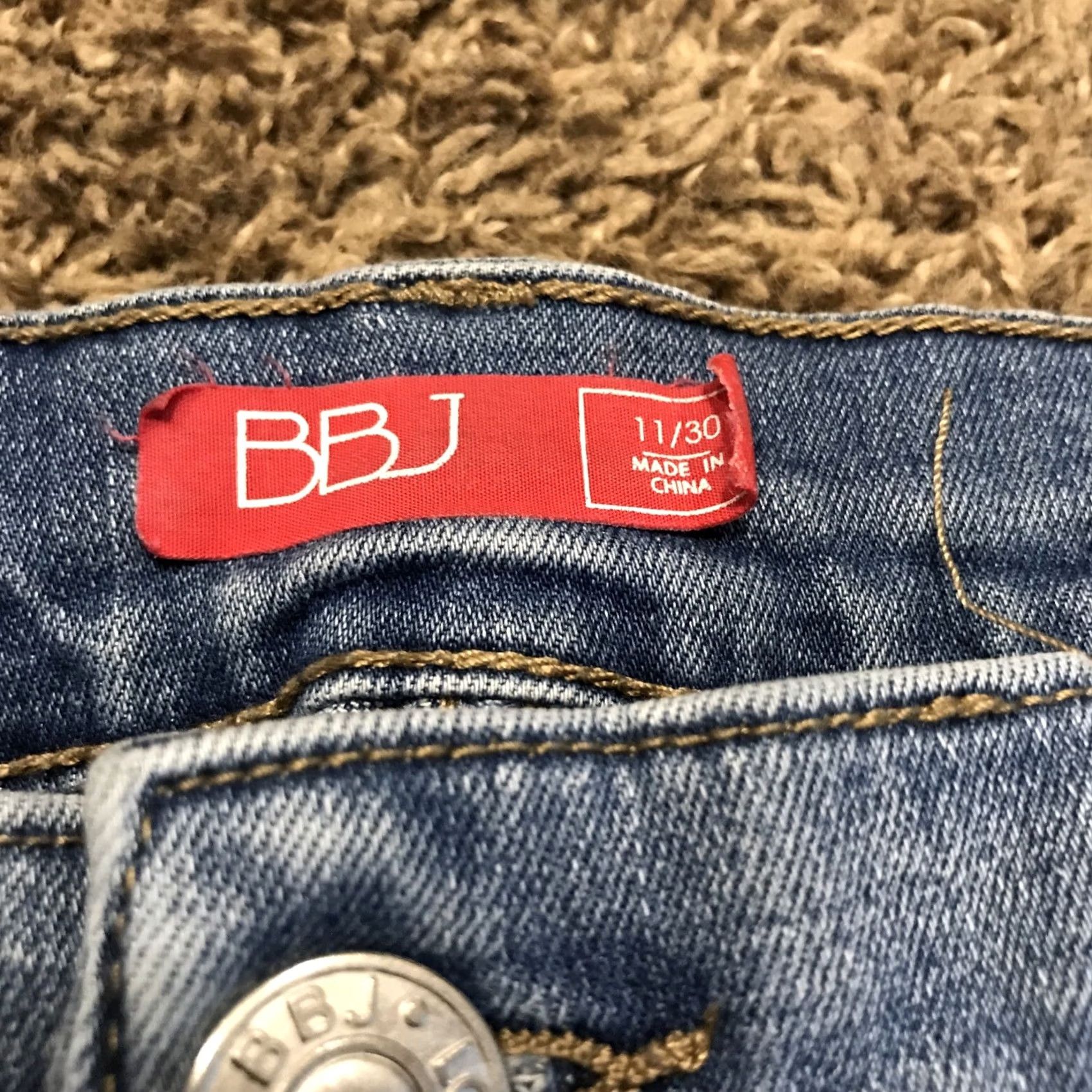 Vintage BBJ Woman’s Juniors Size 12 Leggings Denim Jegging Solid Blue Cotton Blend Pockets 27 in Inseam B25 Women’s Jeans Style Designer Casual Size 34" / US 12 / IT 48 - 2 Thumbnail