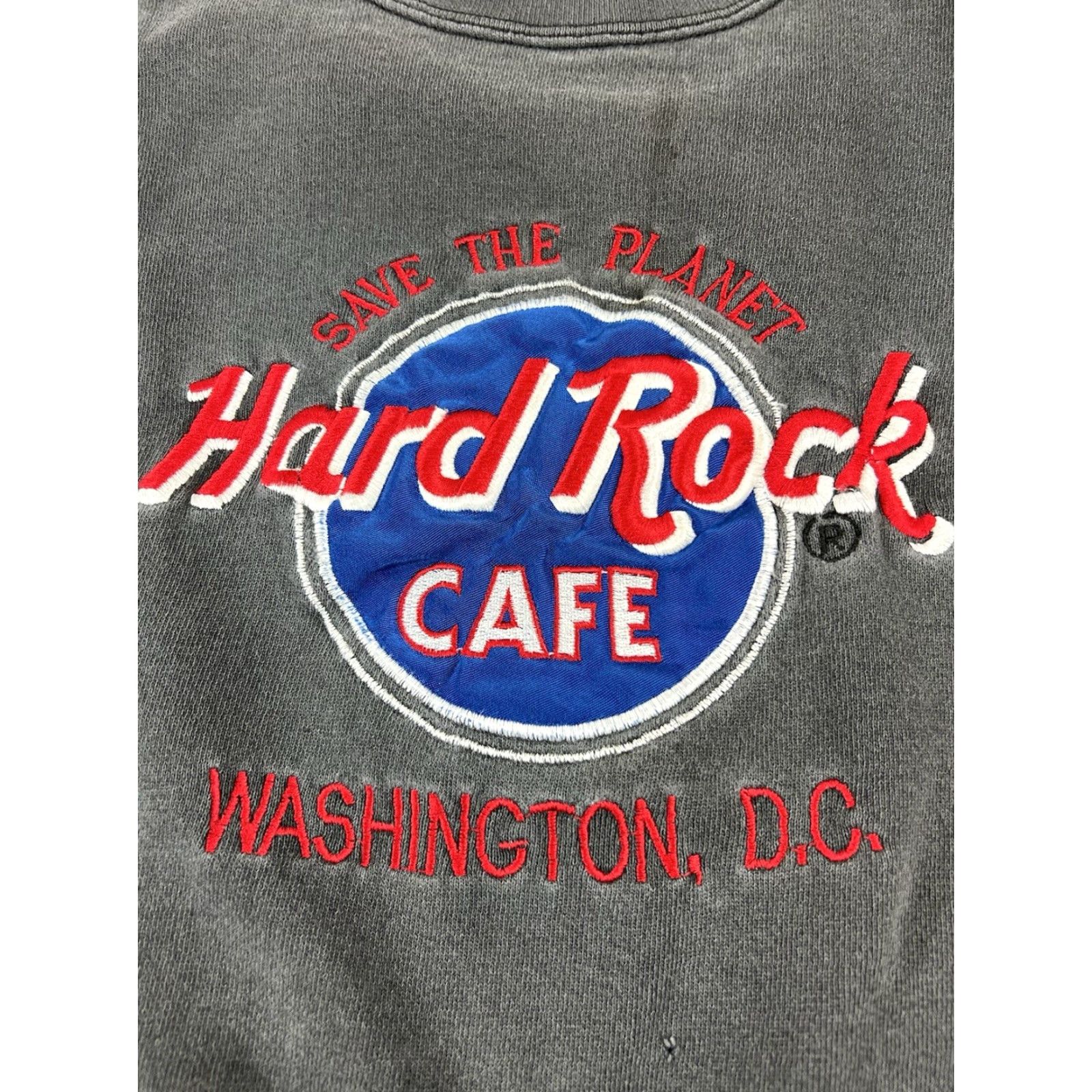 Hard Rock Cafe VINTAGE Hard Rock Cafe Sweatshirt Washington DC Faded Small Crewneck Gray Graphic Print Men S Pullover Shirt Size US S / EU 44-46 / 1 - 3 Thumbnail