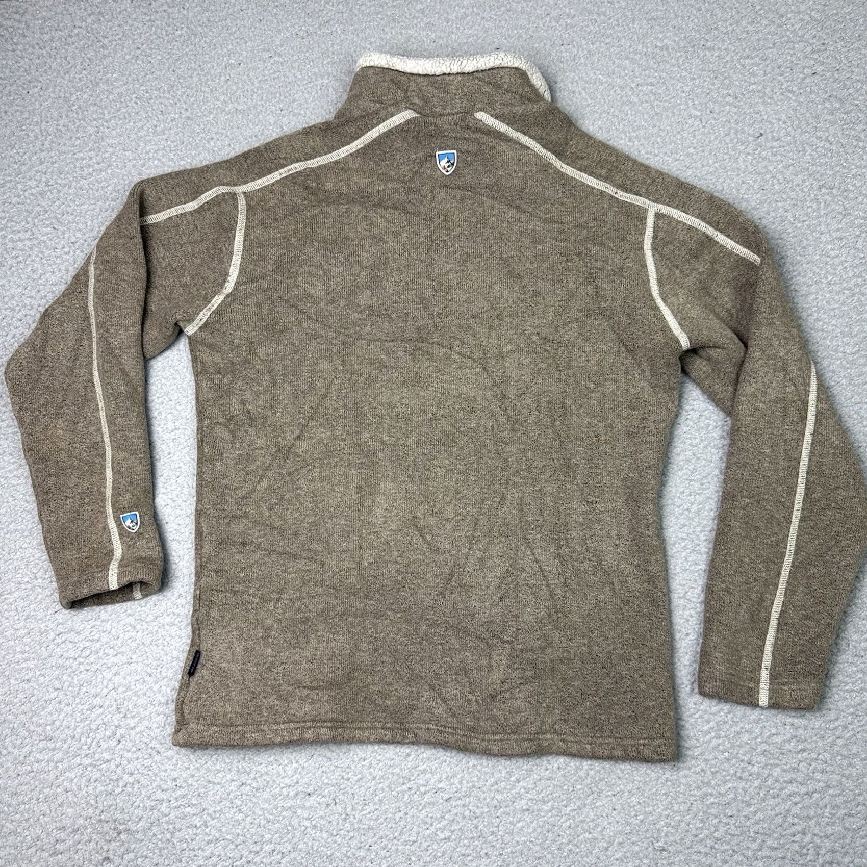 Vintage Kuhl Jacket Mens M 1/4 Zip Fleece Brown Alfpaca Outdoor Hiking Wool? (recheck) Size US M / EU 48-50 / 2 - 4 Thumbnail